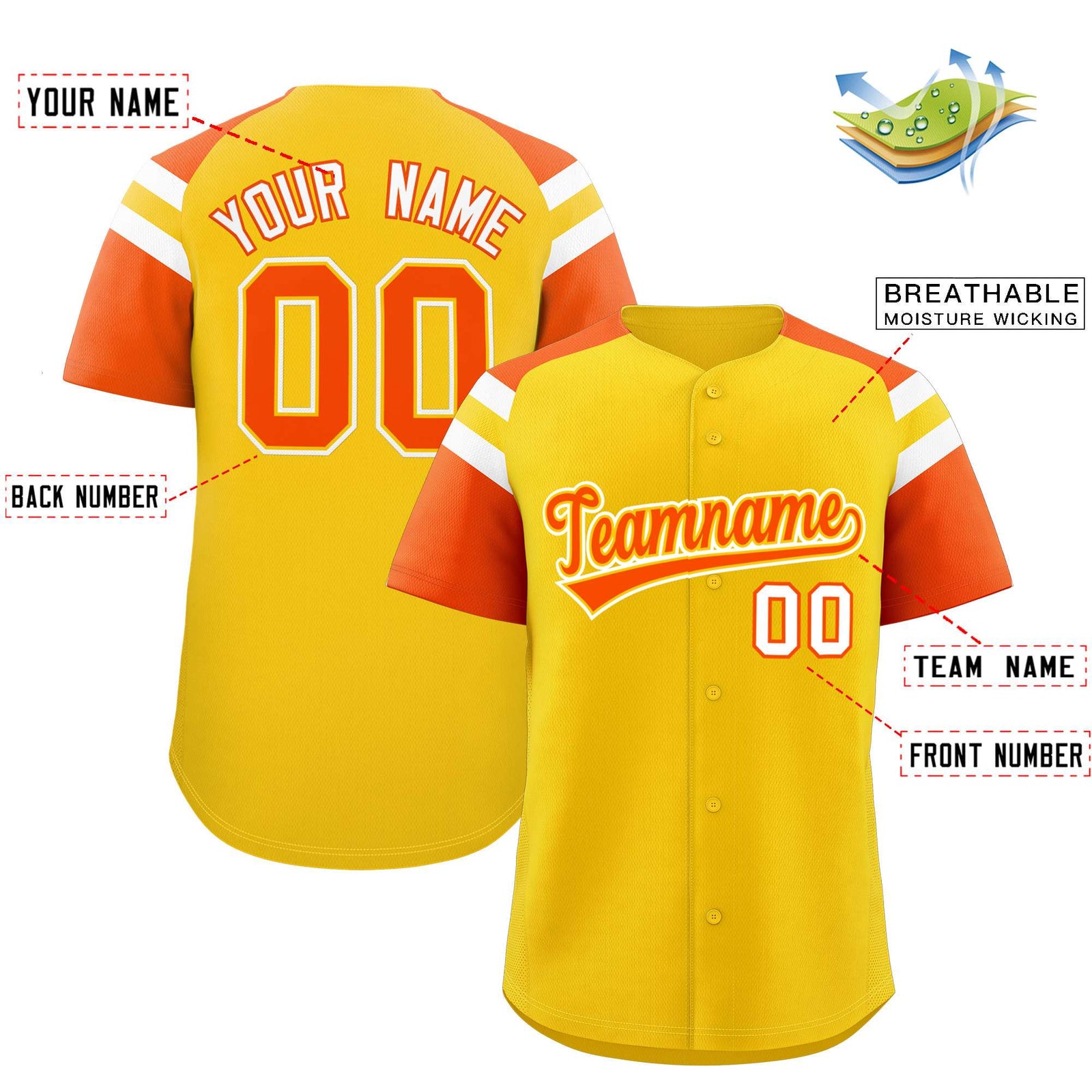 Custom-Gold-Orange-Contrast-Raglan-Sleeves-Authentic-Baseball-Jersey-038