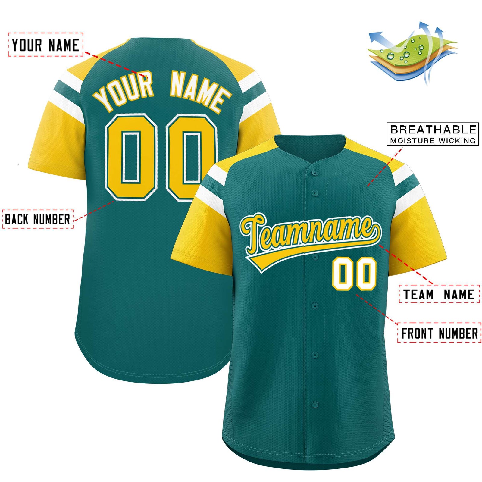 Custom-Aqua-Gold-Contrast-Raglan-Sleeves-Authentic-Baseball-Jersey-046