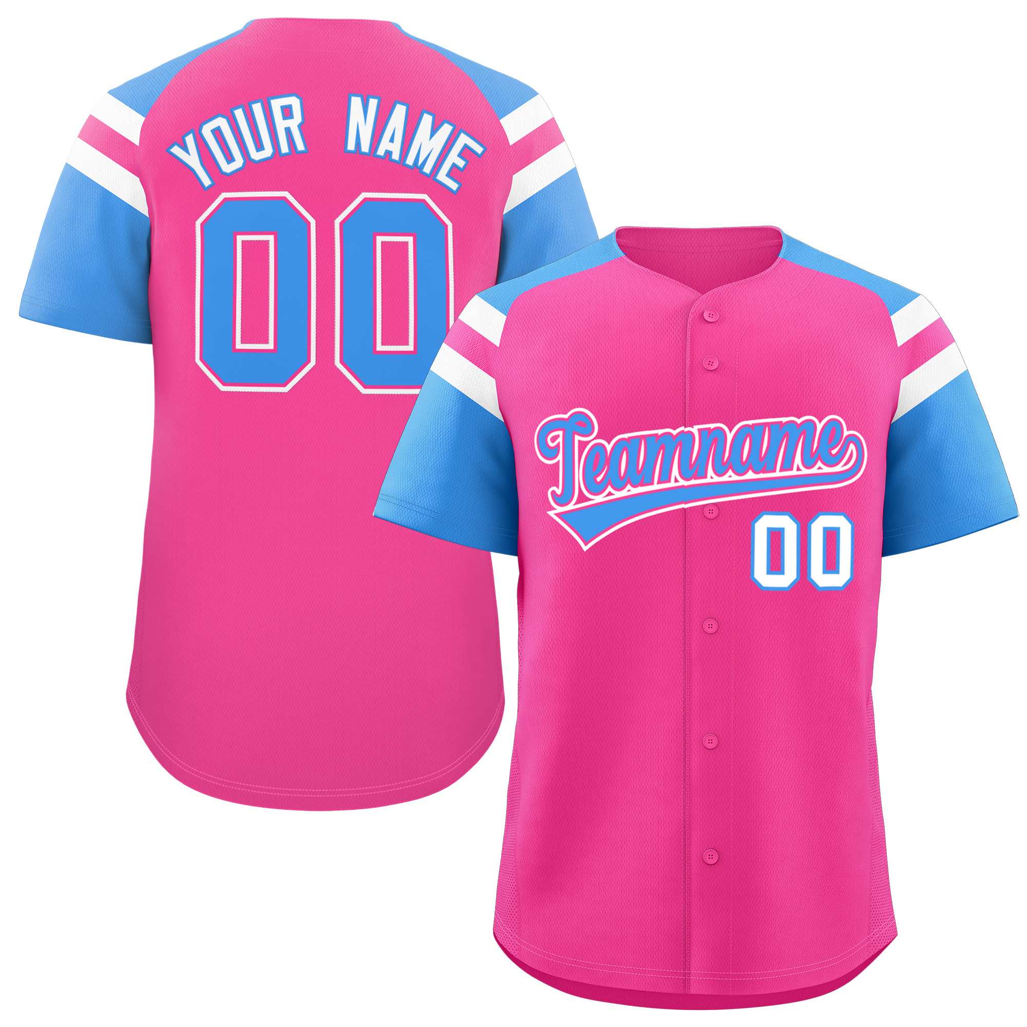 Custom-Pink-Powder-Blue-Contrast-Raglan-Sleeves-Authentic-Baseball-Jersey-074