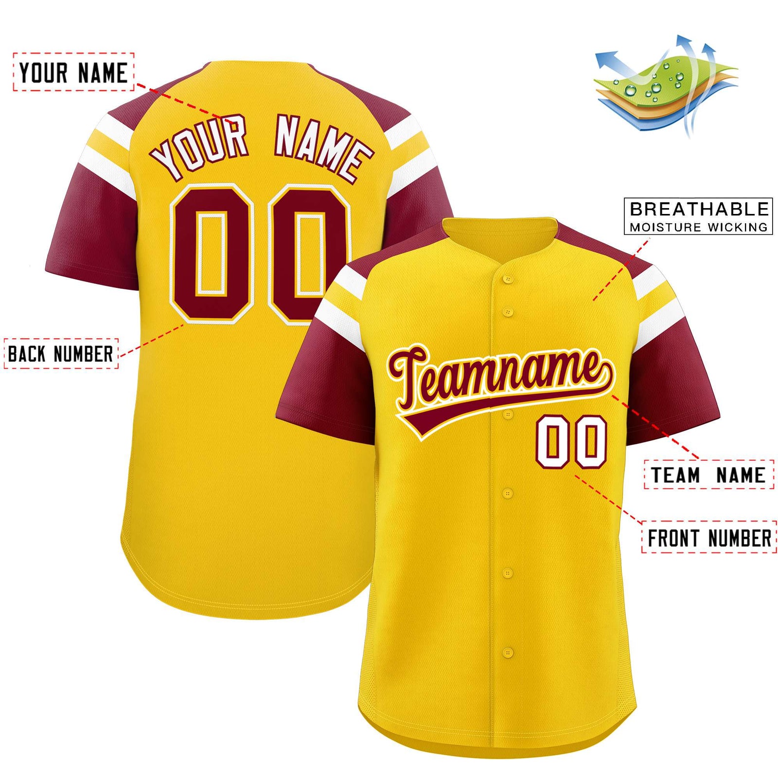 Custom-Gold-Crimson-Contrast-Raglan-Sleeves-Authentic-Baseball-Jersey-094