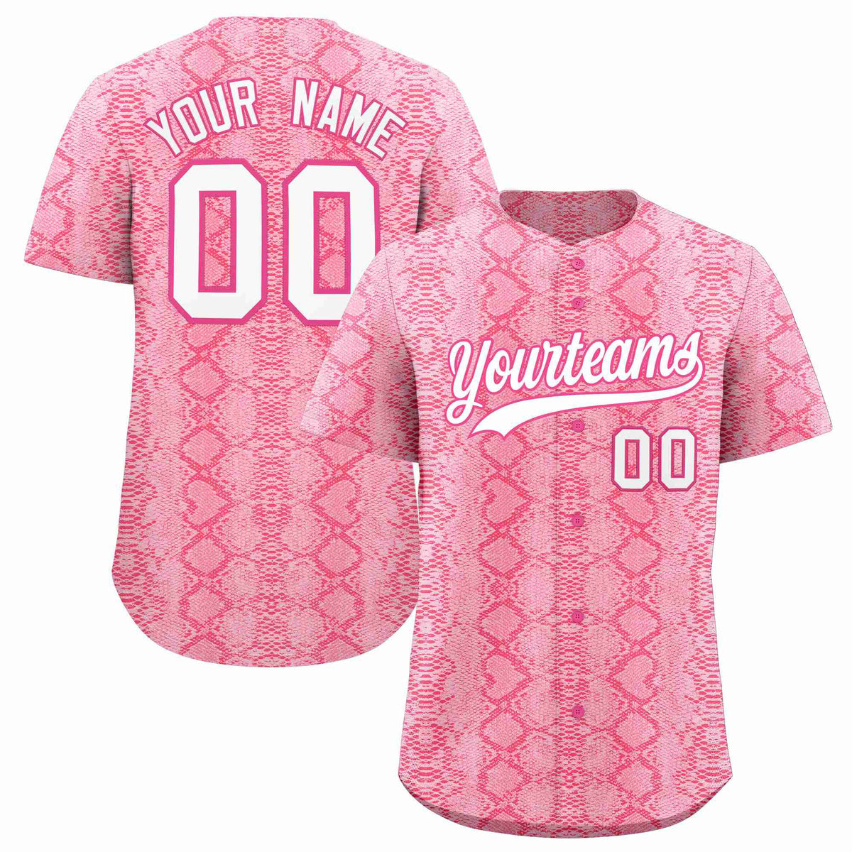 Custom Multi Color Snakeskin Pattern Authentic Baseball Jersey