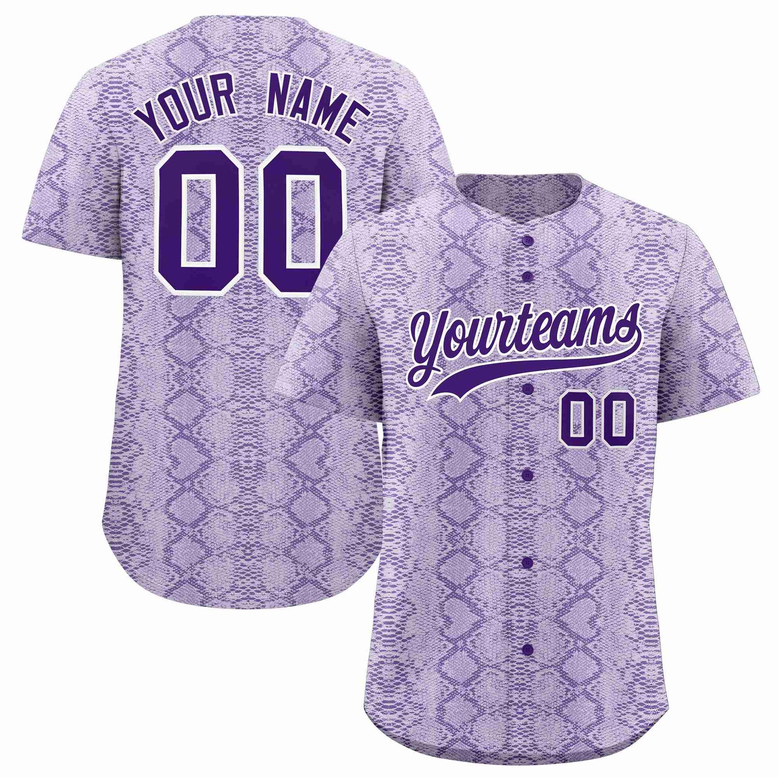Custom Multi Color Snakeskin Pattern Authentic Baseball Jersey