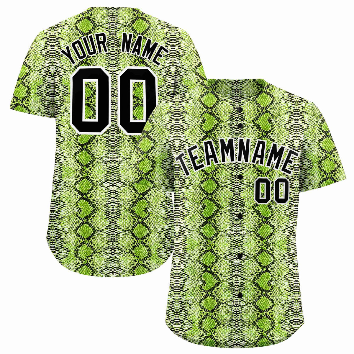 Custom Multi Color Snakeskin Pattern Authentic Baseball Jersey