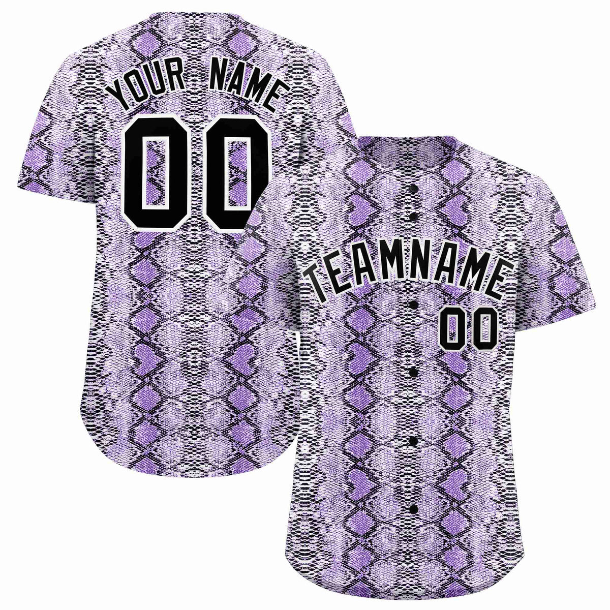 Custom Multi Color Snakeskin Pattern Authentic Baseball Jersey
