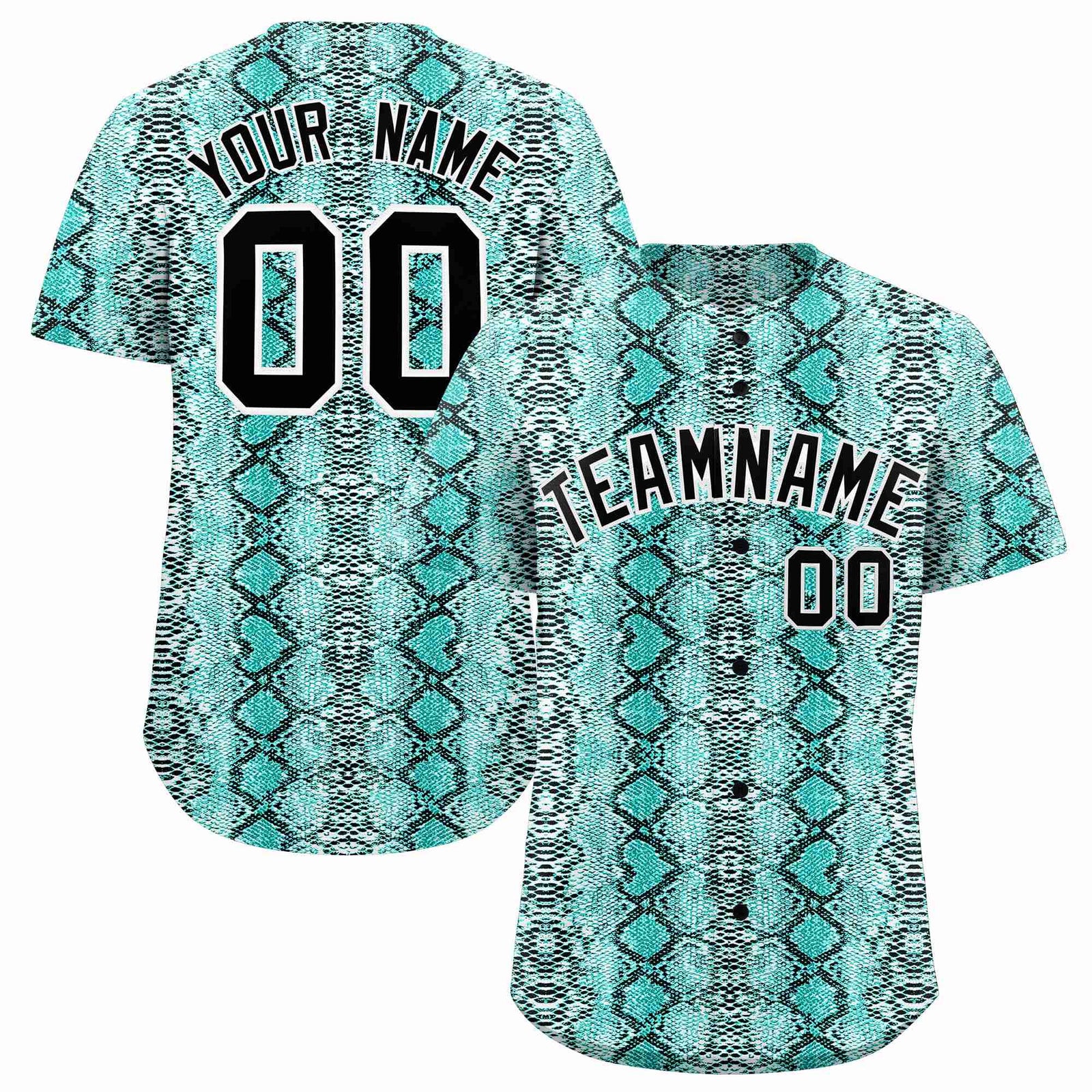 Custom Multi Color Snakeskin Pattern Authentic Baseball Jersey