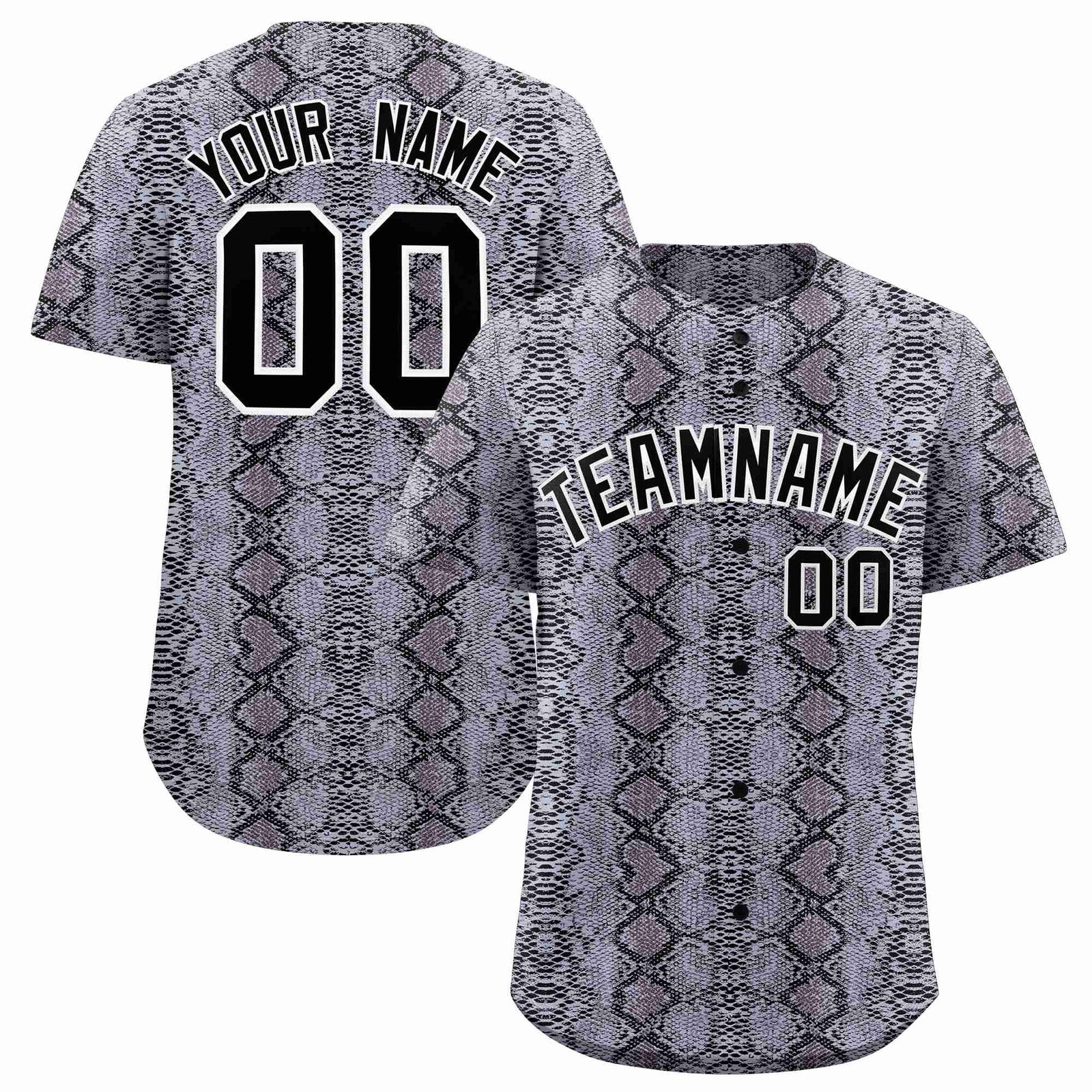 Custom Multi Color Snakeskin Pattern Authentic Baseball Jersey