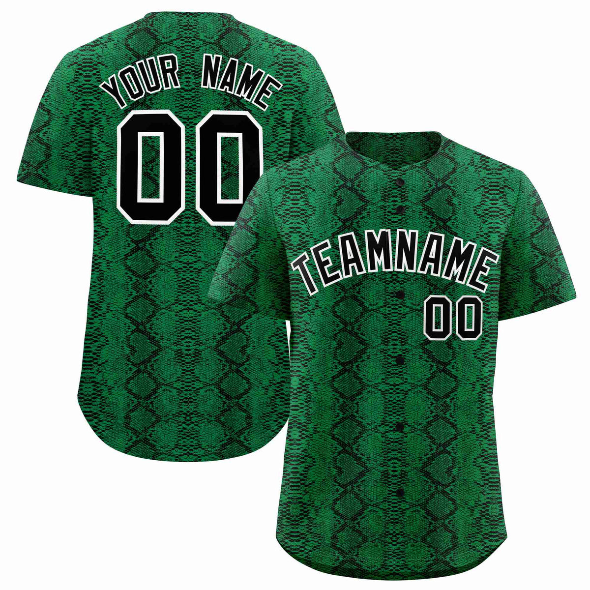 Custom Multi Color Snakeskin Pattern Authentic Baseball Jersey