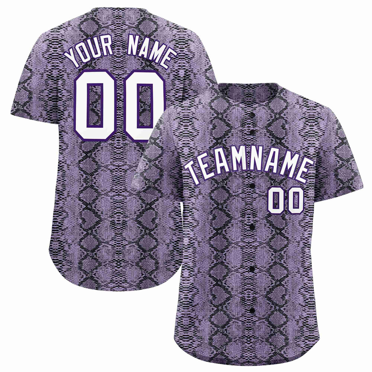 Custom Multi Color Snakeskin Pattern Authentic Baseball Jersey