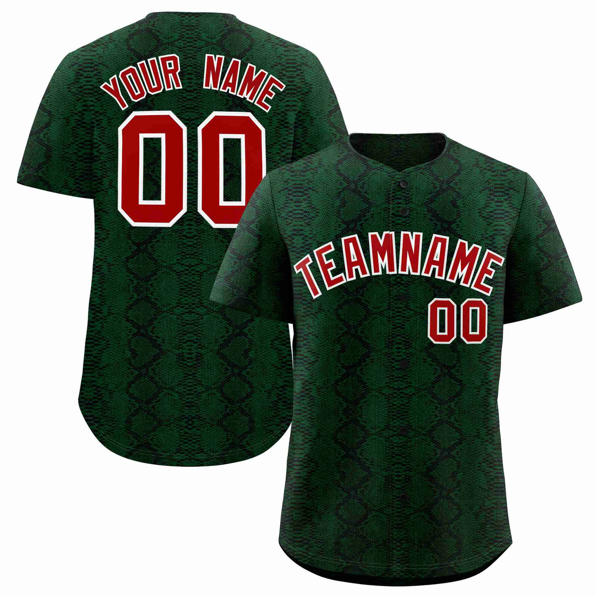 Custom Multi Color Snakeskin Pattern Authentic Baseball Jersey