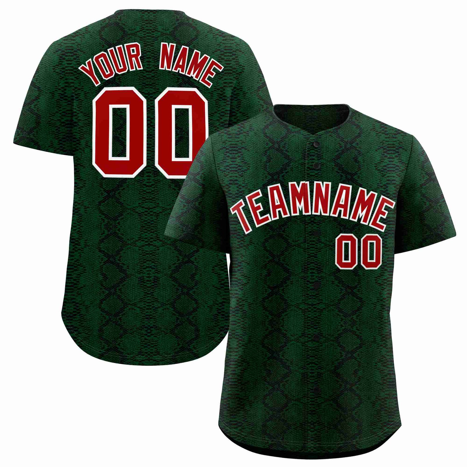 Custom Multi Color Snakeskin Pattern Authentic Baseball Jersey