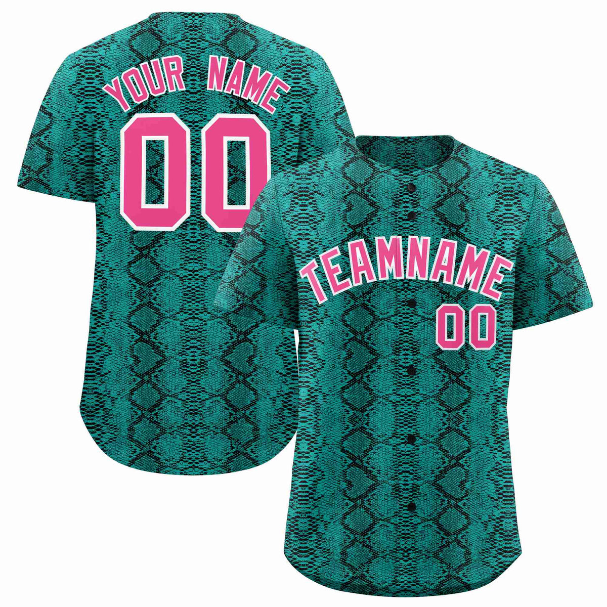 Custom Multi Color Snakeskin Pattern Authentic Baseball Jersey