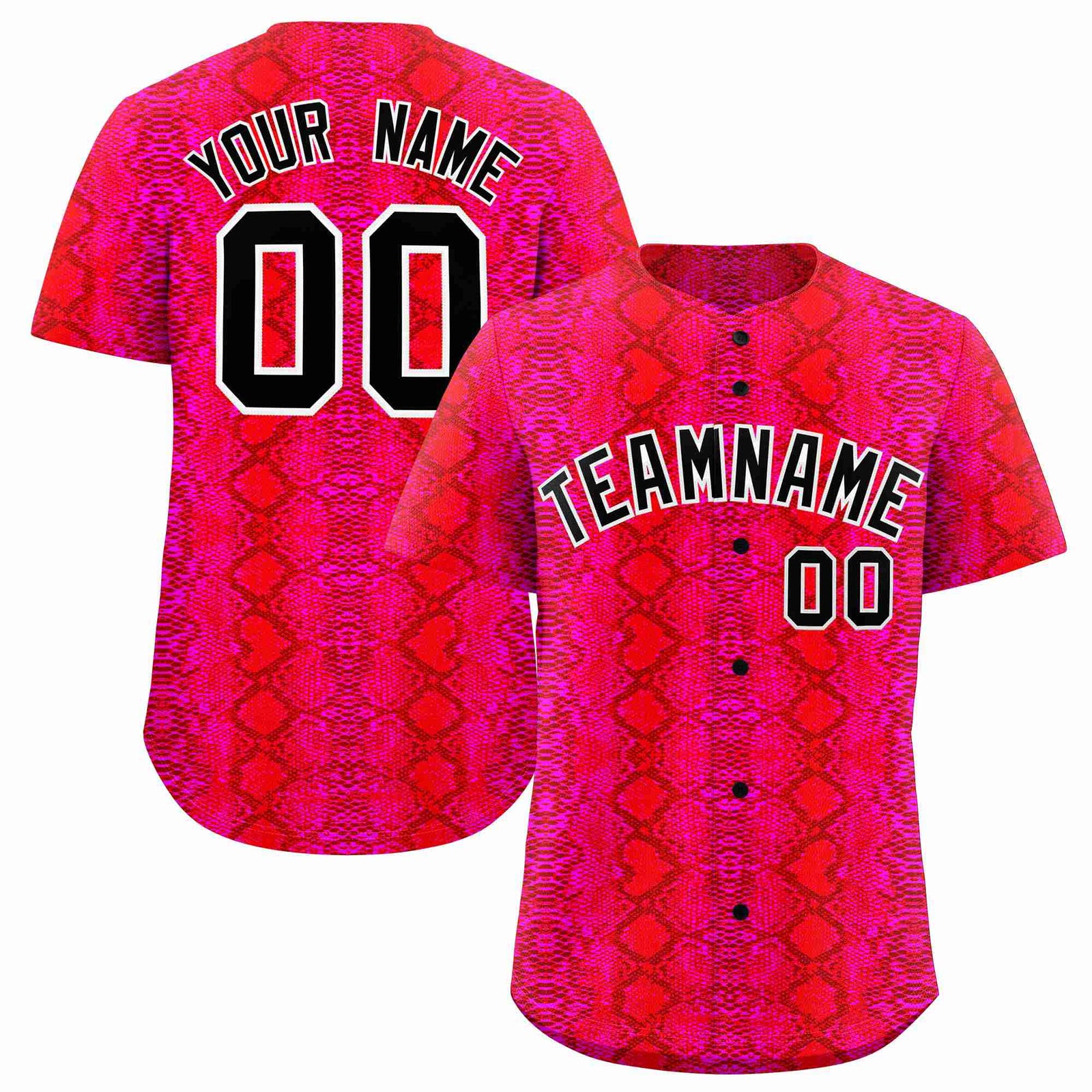 Custom Multi Color Snakeskin Pattern Authentic Baseball Jersey