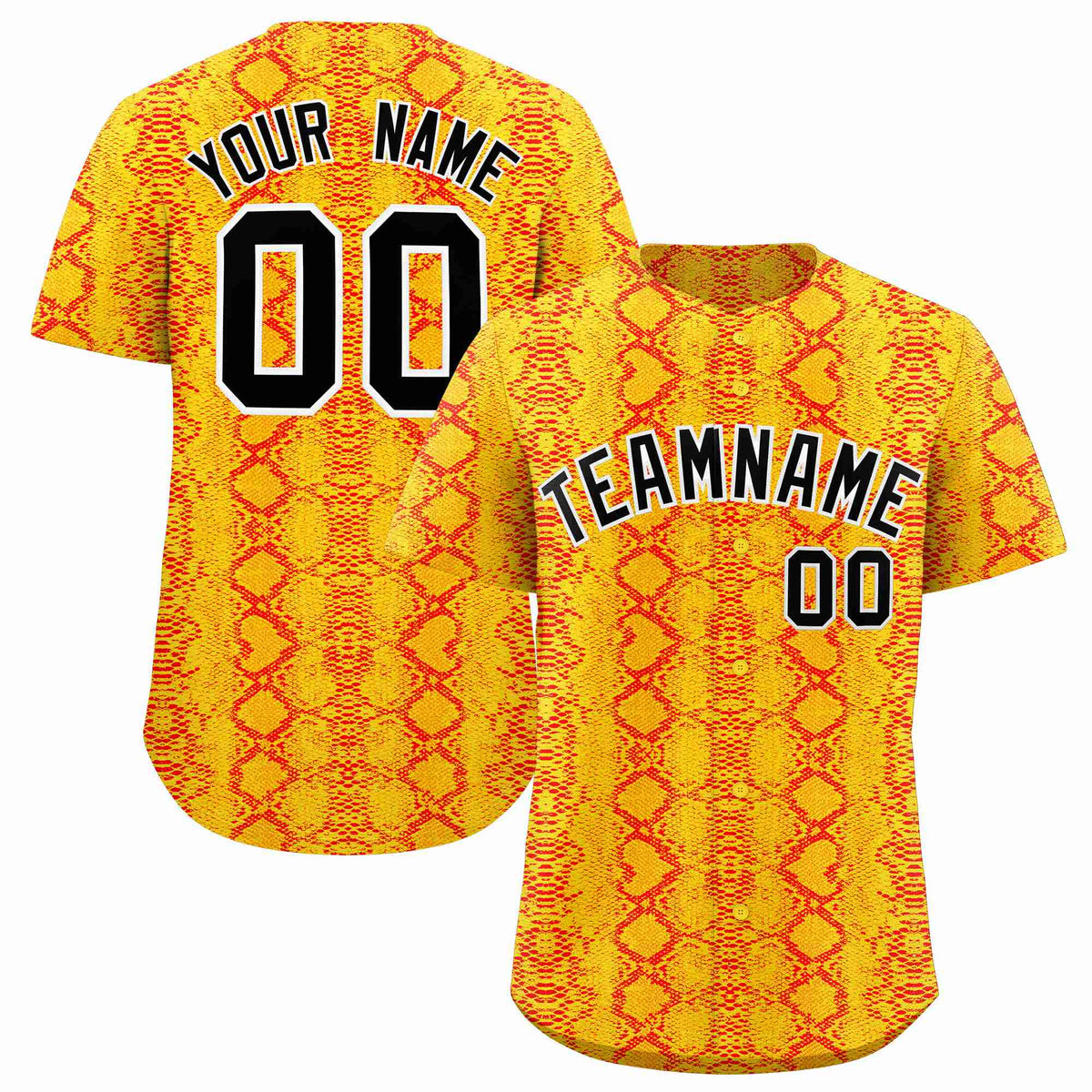 Custom Multi Color Snakeskin Pattern Authentic Baseball Jersey