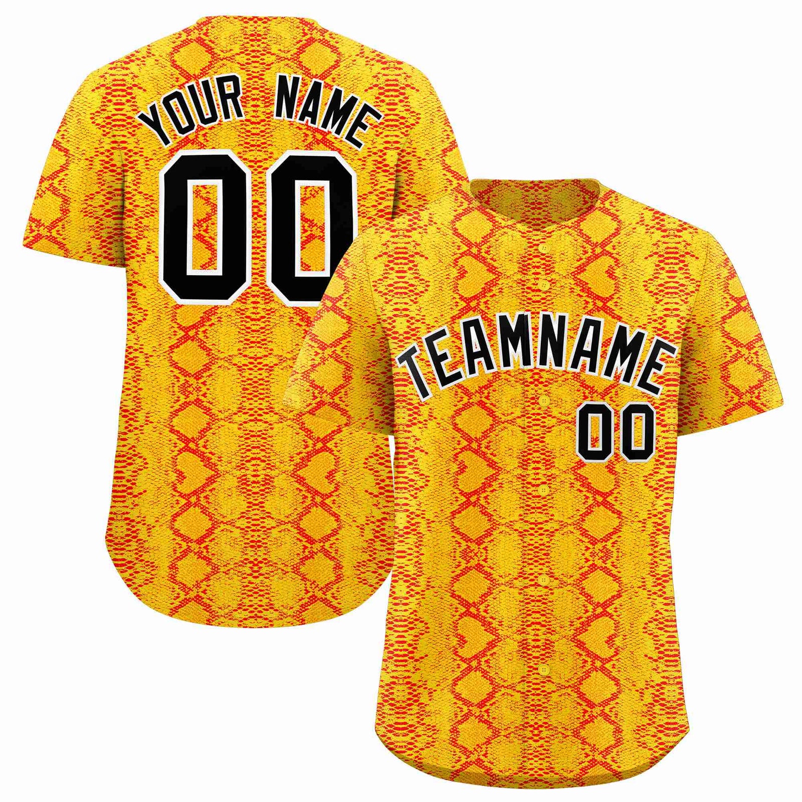 Custom Multi Color Snakeskin Pattern Authentic Baseball Jersey