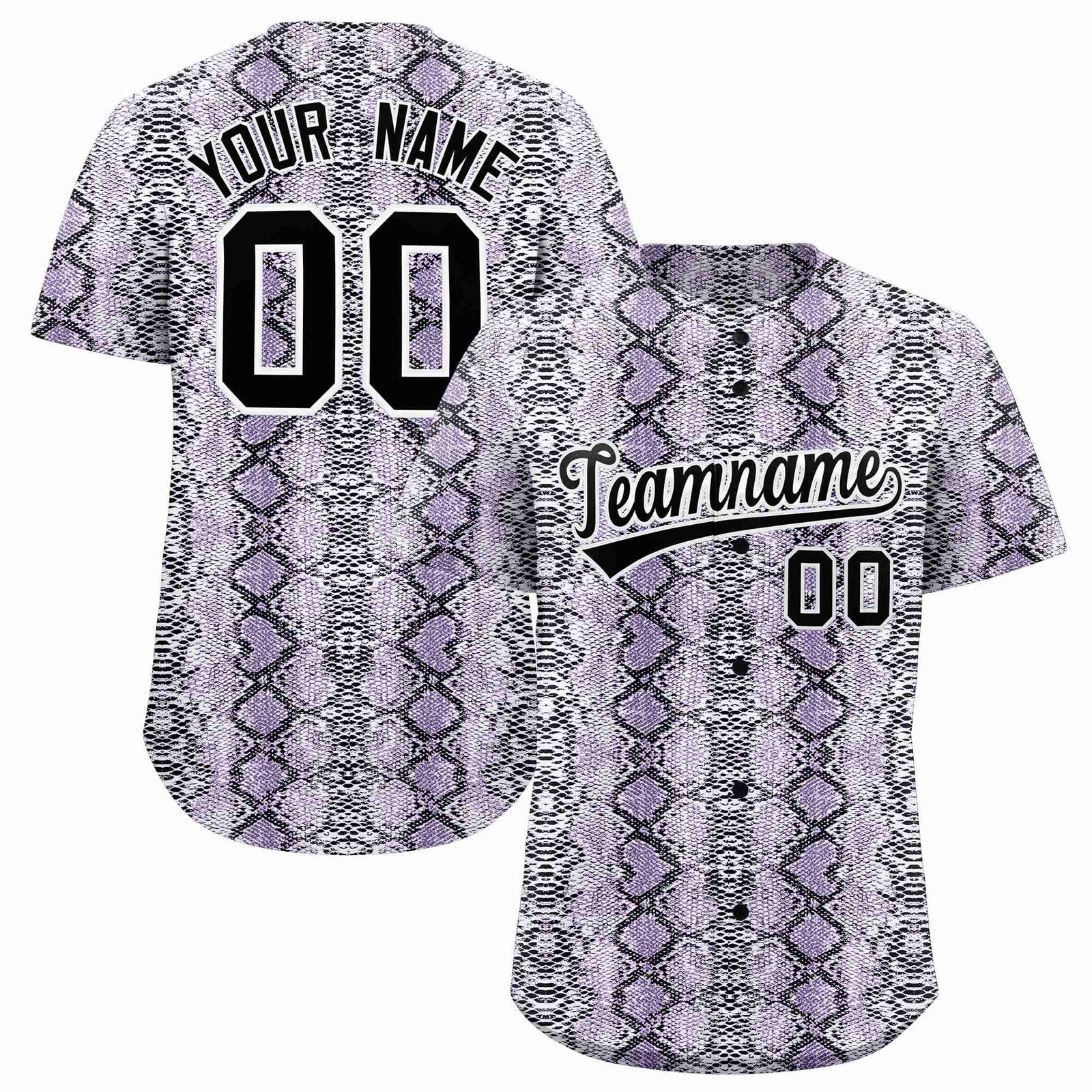 Custom Multi Color Snakeskin Pattern Authentic Baseball Jersey