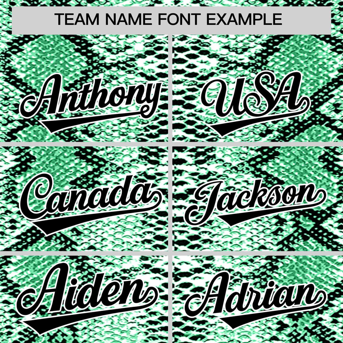 Custom Multi Color Snakeskin Pattern Authentic Baseball Jersey