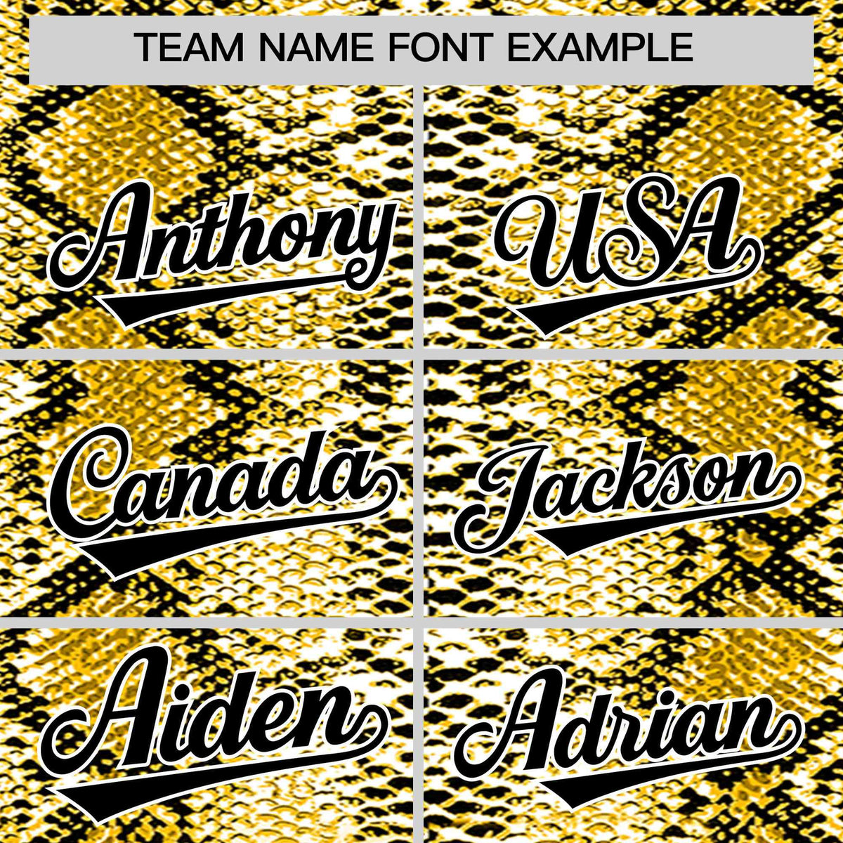 Custom Multi Color Snakeskin Pattern Authentic Baseball Jersey