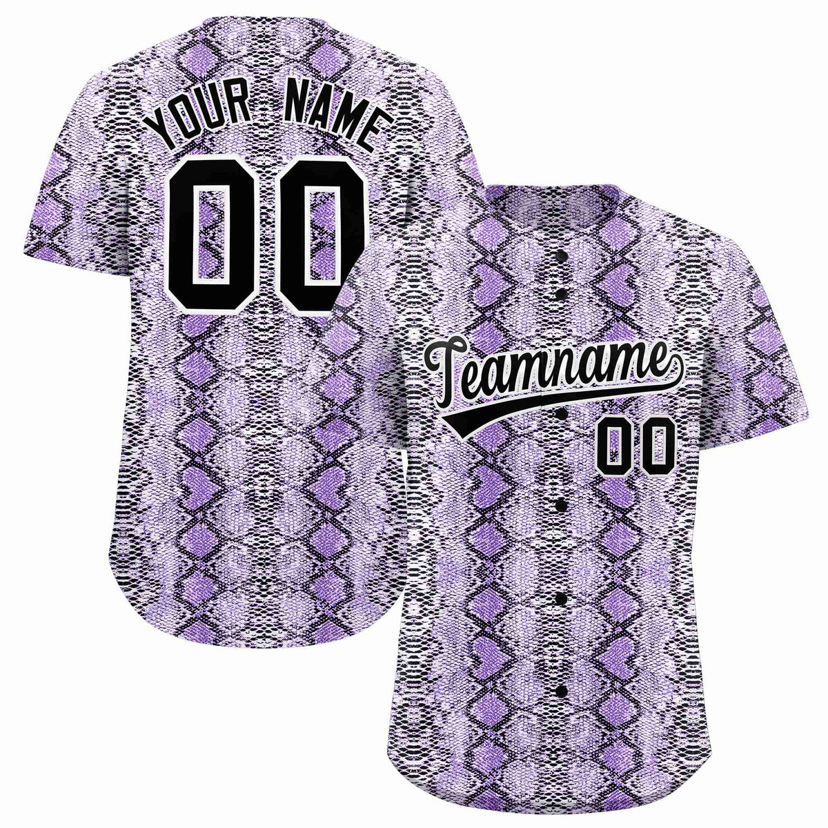Custom Multi Color Snakeskin Pattern Authentic Baseball Jersey