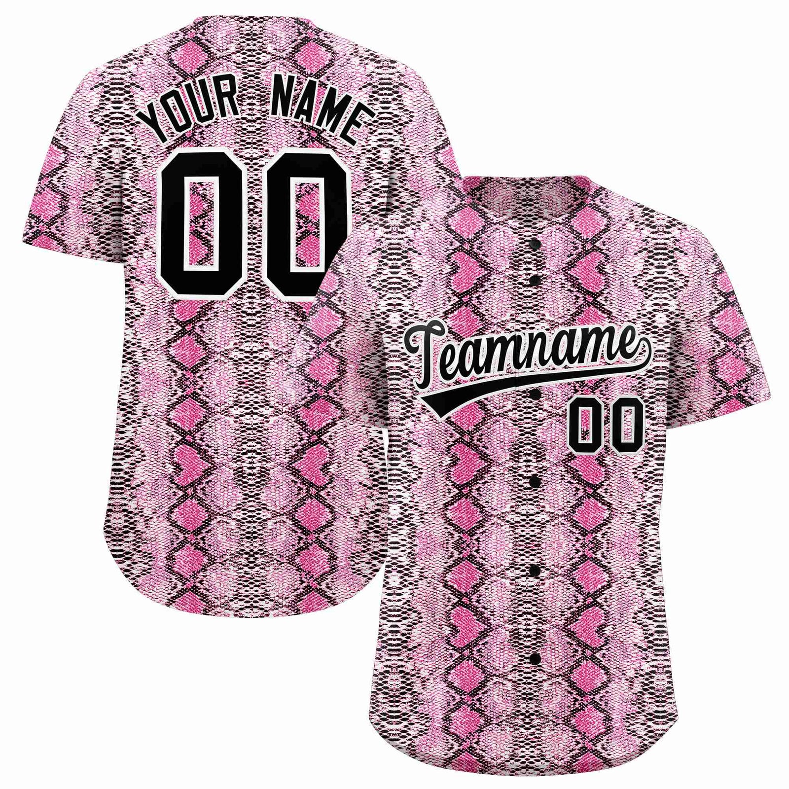 Custom Multi Color Snakeskin Pattern Authentic Baseball Jersey