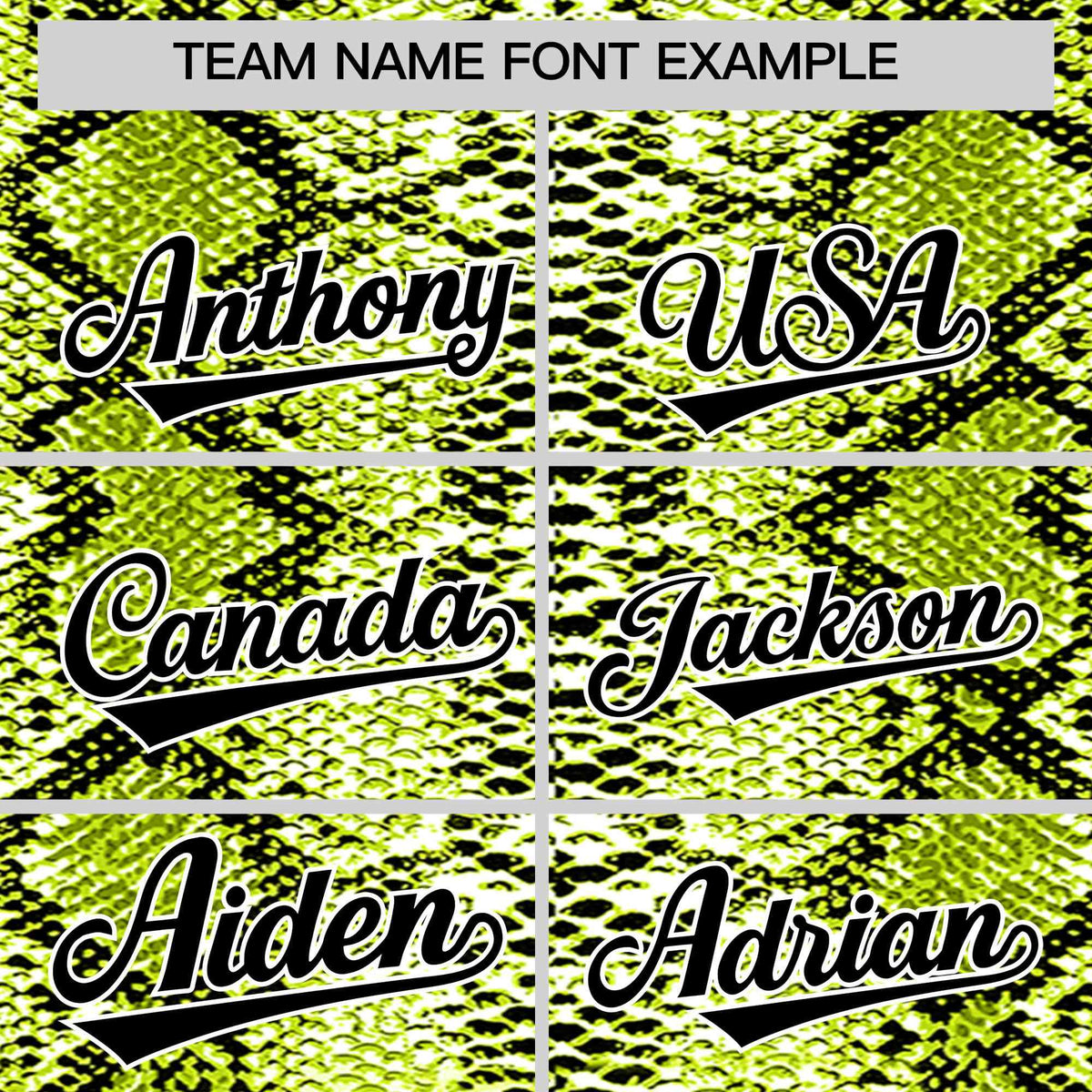 Custom Multi Color Snakeskin Pattern Authentic Baseball Jersey