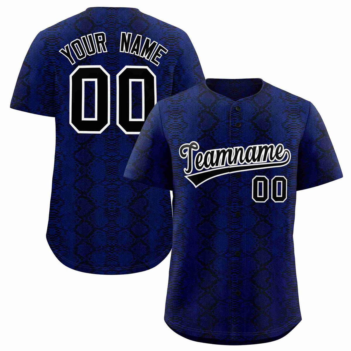 Custom Multi Color Snakeskin Pattern Authentic Baseball Jersey