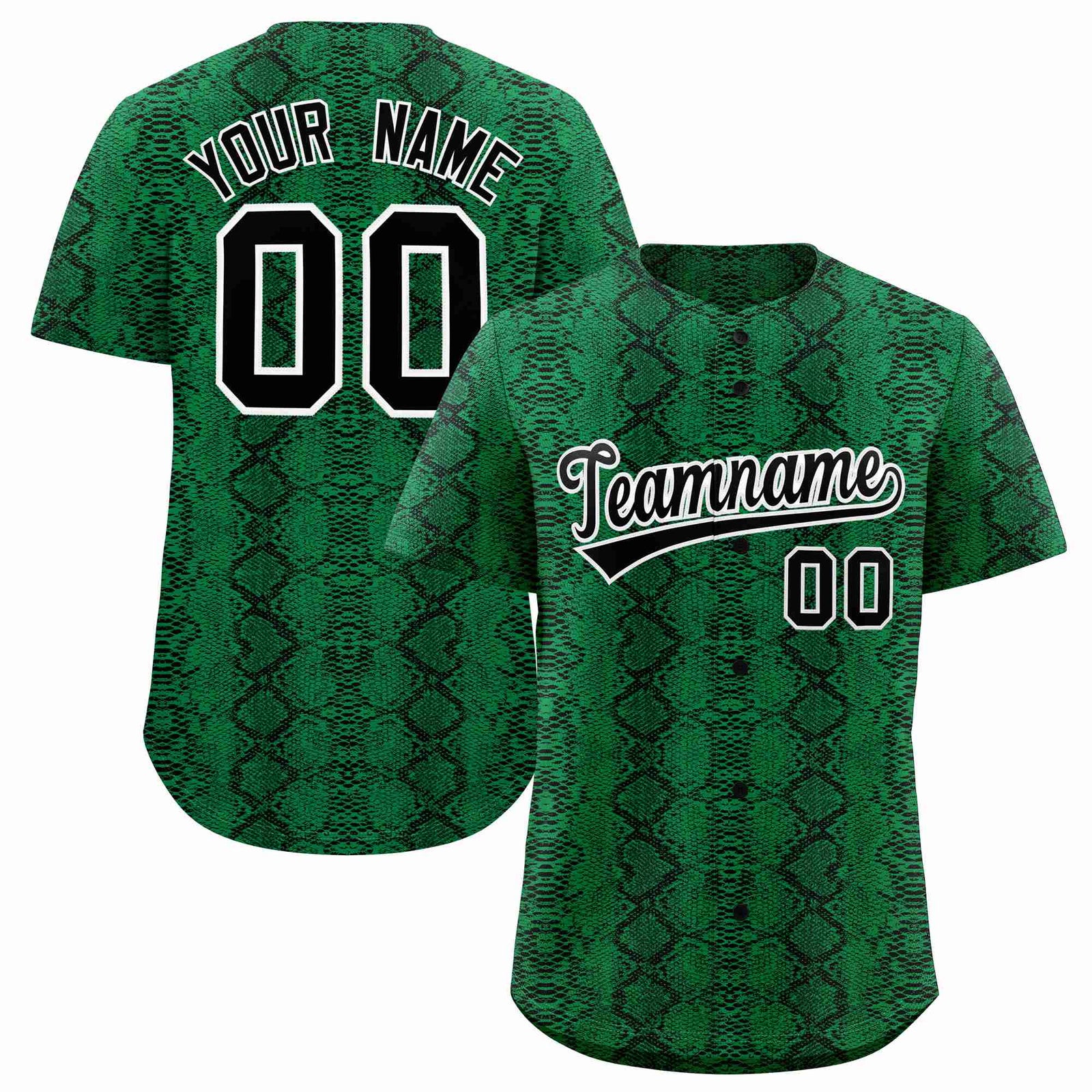 Custom Multi Color Snakeskin Pattern Authentic Baseball Jersey