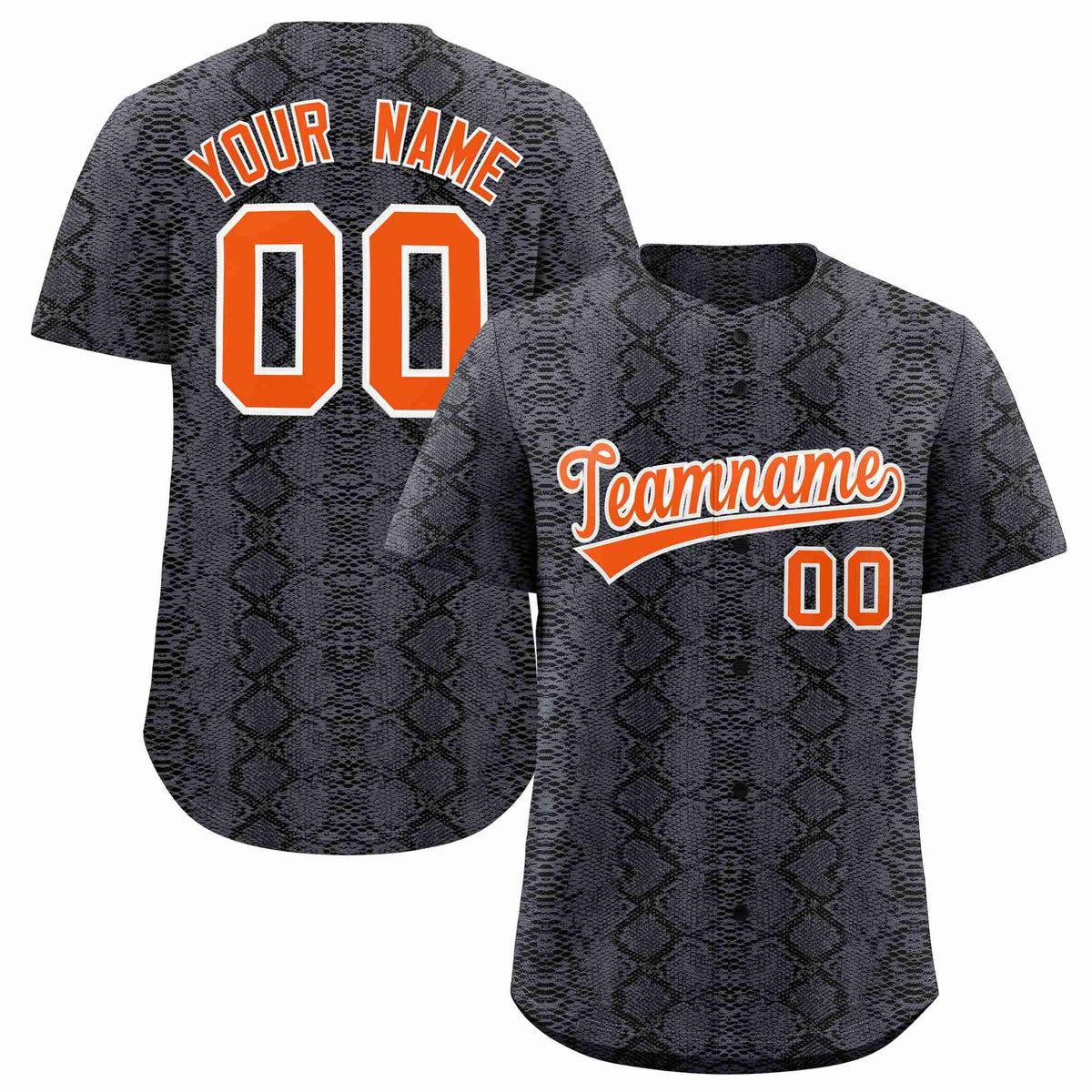 Custom Multi Color Snakeskin Pattern Authentic Baseball Jersey