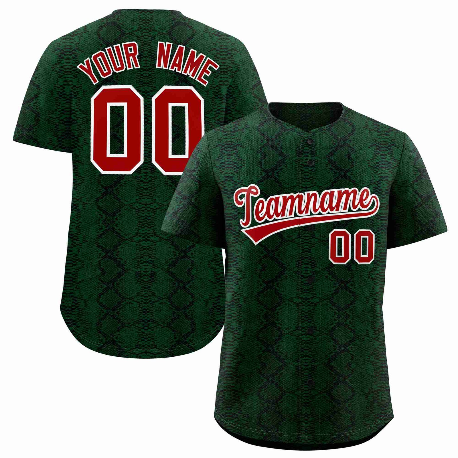 Custom Multi Color Snakeskin Pattern Authentic Baseball Jersey