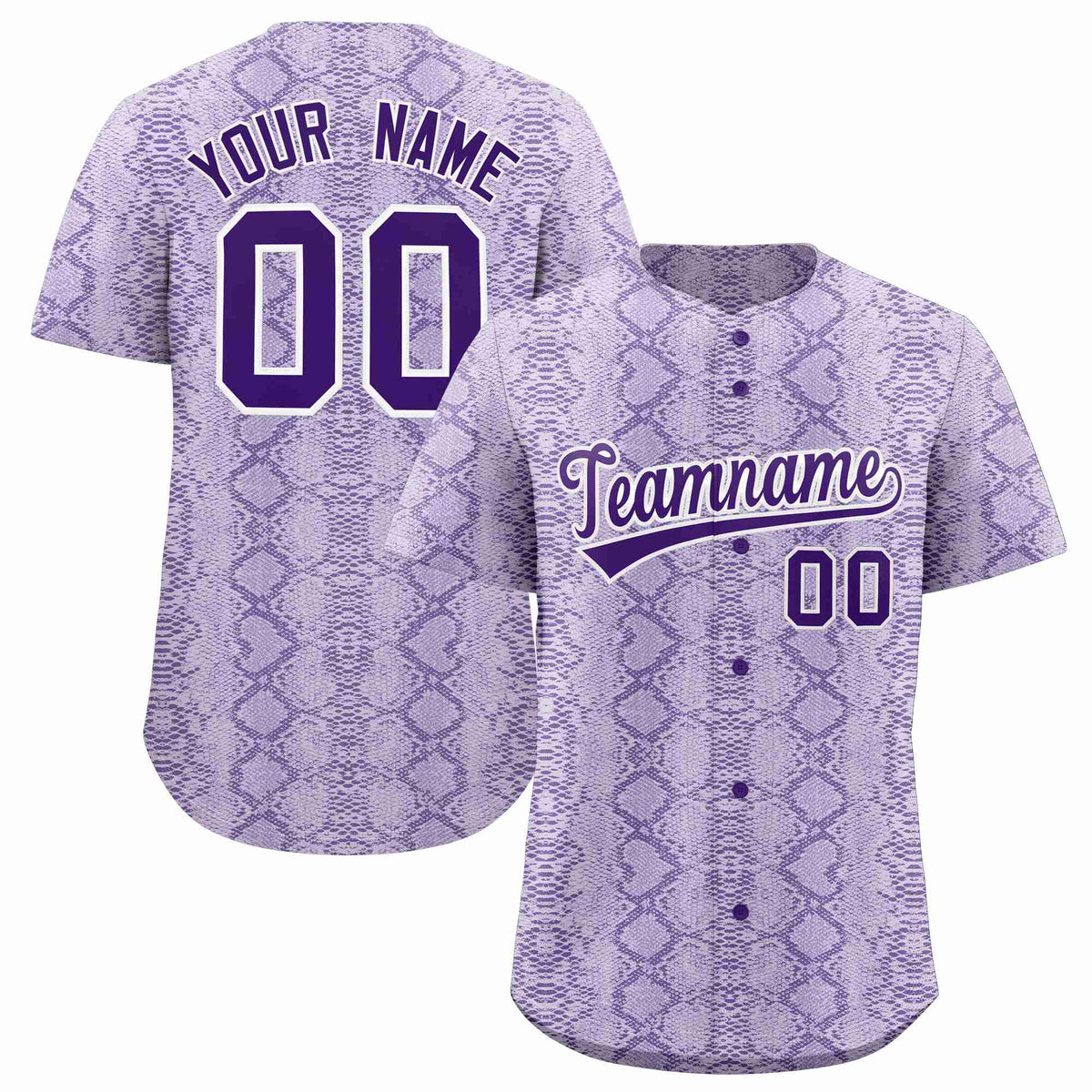 Custom Multi Color Snakeskin Pattern Authentic Baseball Jersey