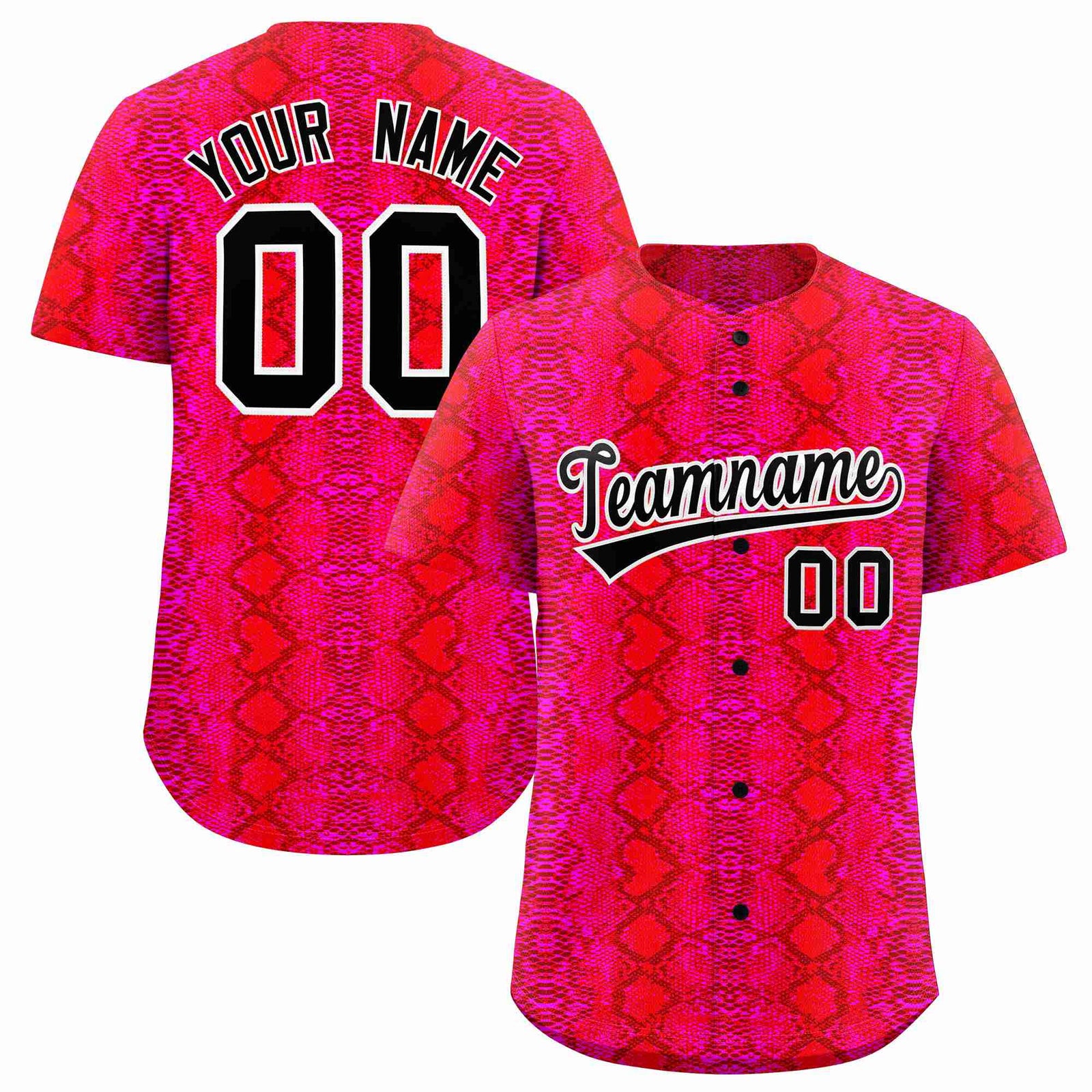 Custom Multi Color Snakeskin Pattern Authentic Baseball Jersey