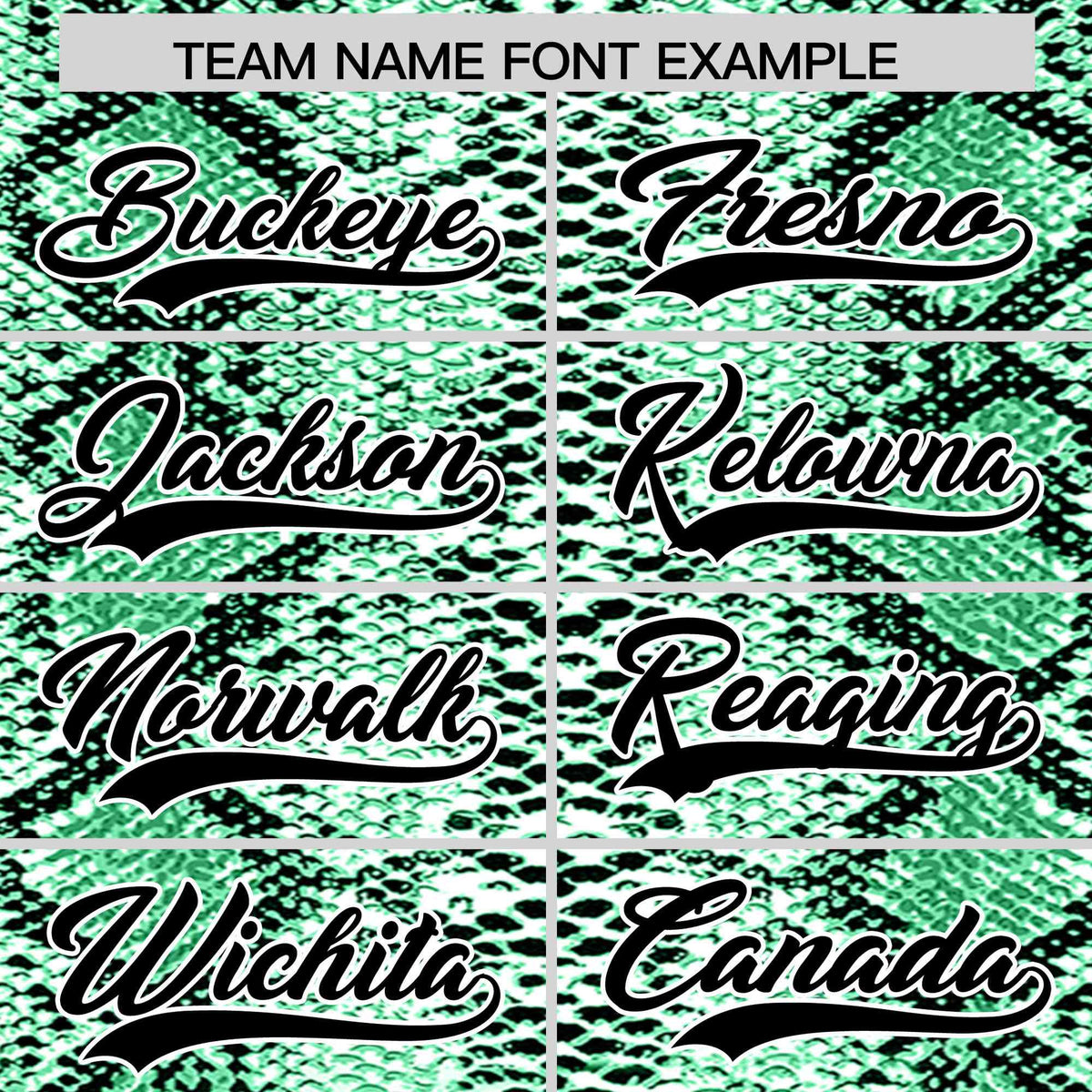 Custom Multi Color Snakeskin Pattern Authentic Baseball Jersey