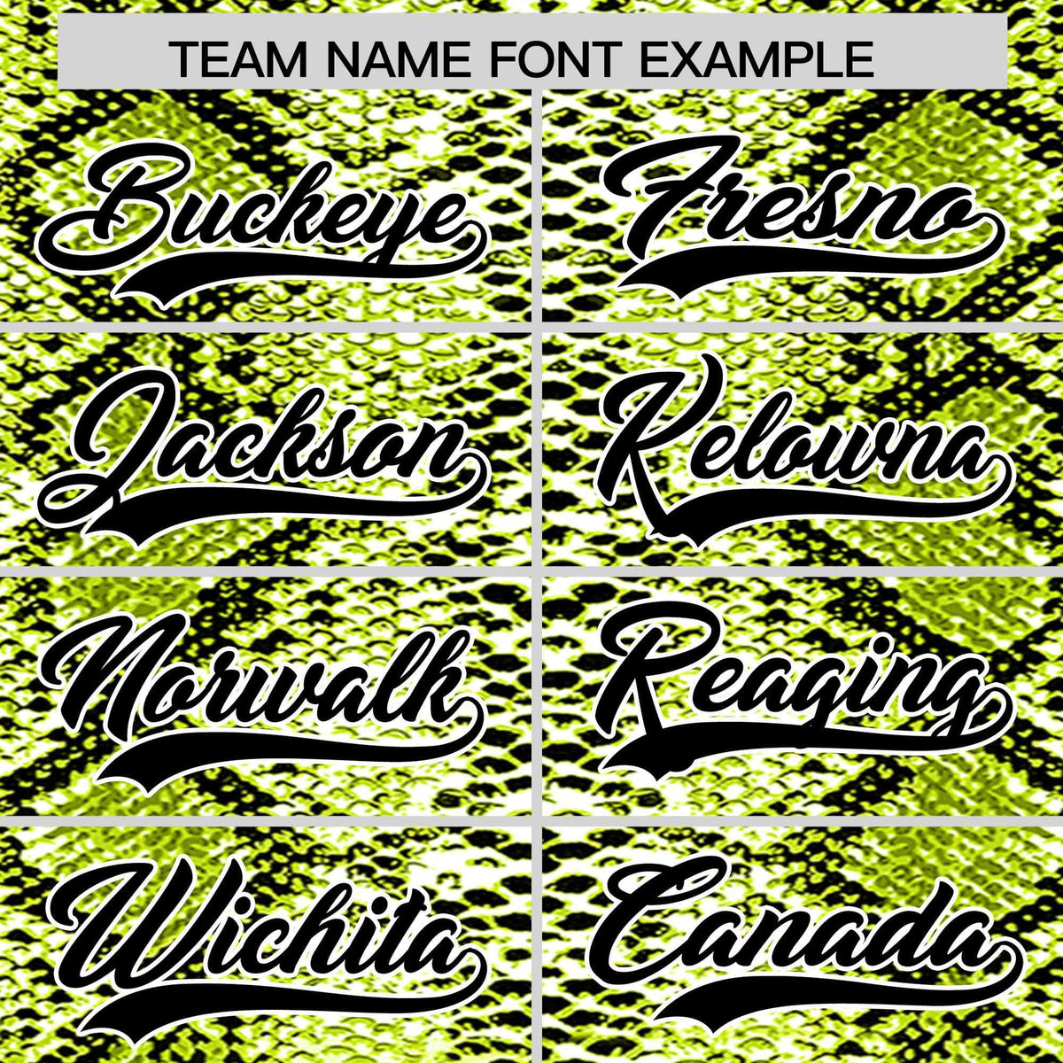 Custom Multi Color Snakeskin Pattern Authentic Baseball Jersey