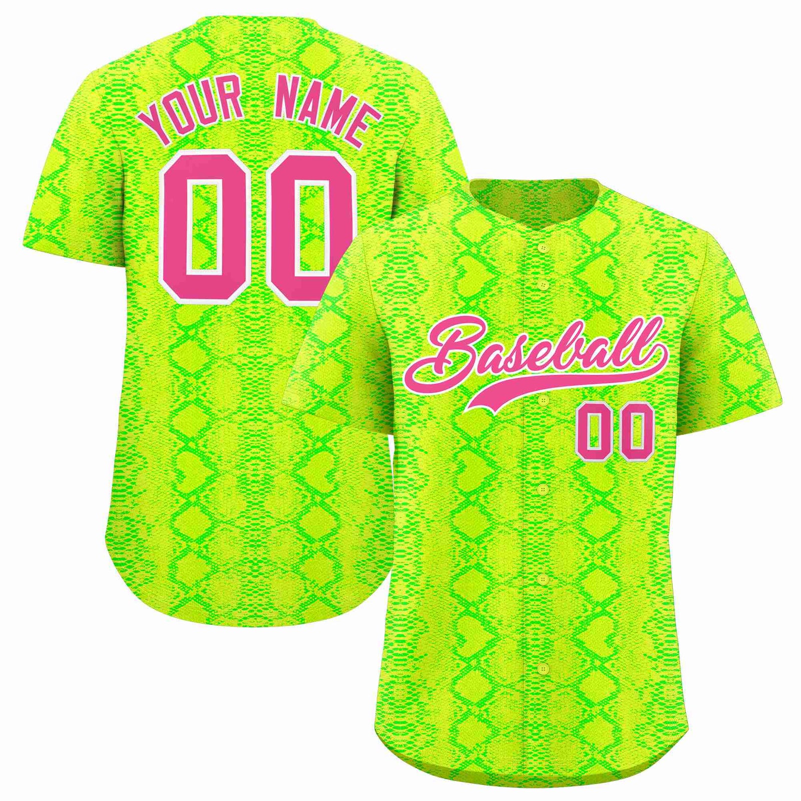 Custom Multi Color Snakeskin Pattern Authentic Baseball Jersey