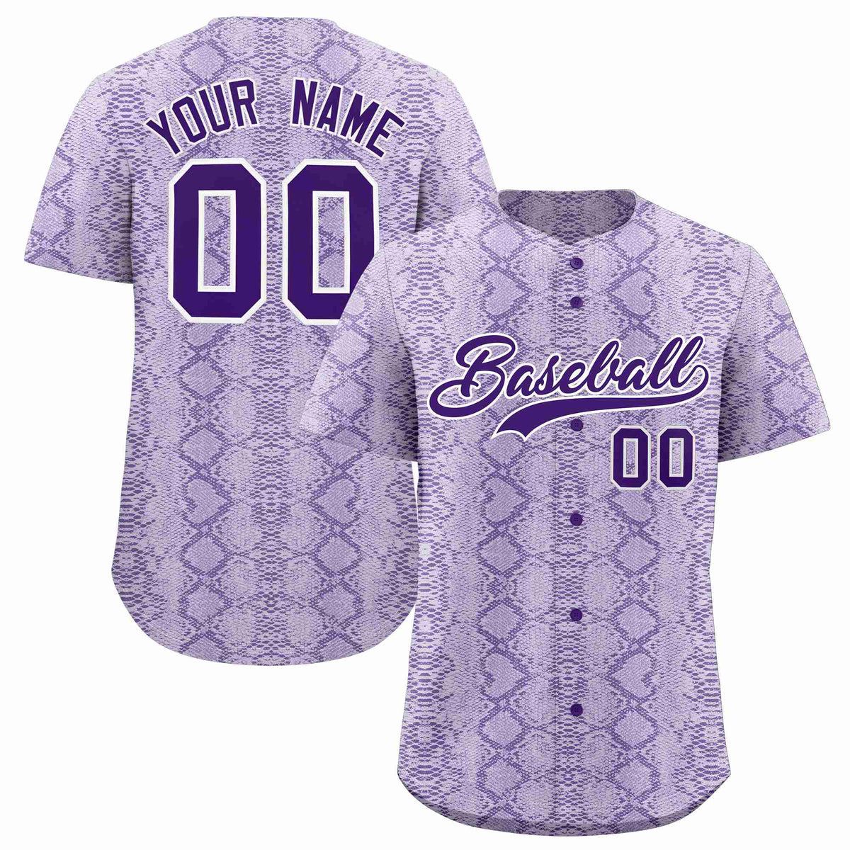 Custom Multi Color Snakeskin Pattern Authentic Baseball Jersey