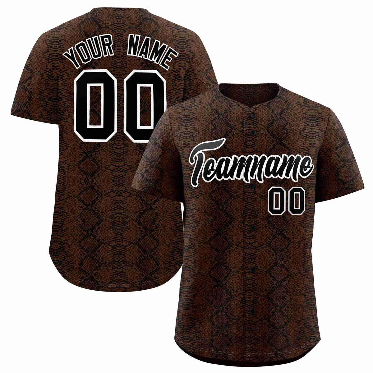 Custom Multi Color Snakeskin Pattern Authentic Baseball Jersey