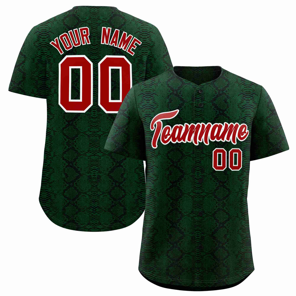 Custom Multi Color Snakeskin Pattern Authentic Baseball Jersey