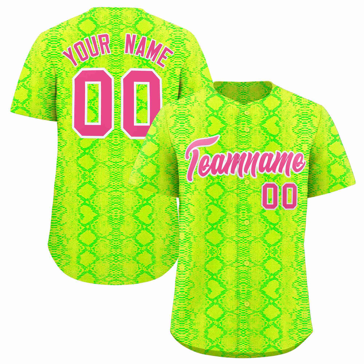 Custom Multi Color Snakeskin Pattern Authentic Baseball Jersey