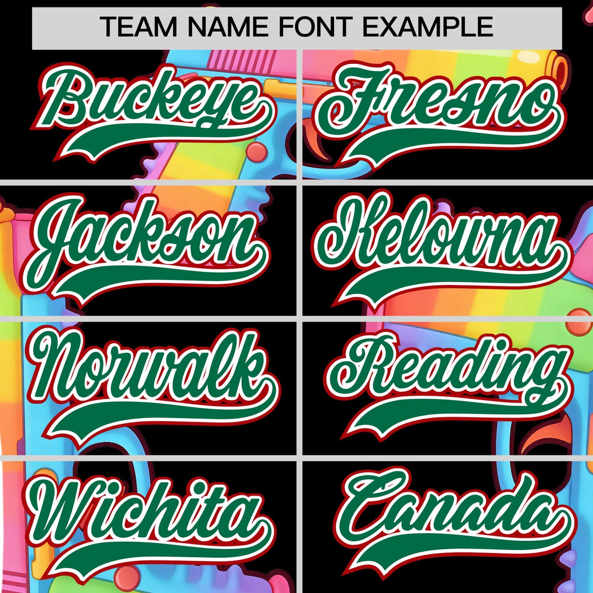 Custom Youth Baseball Jersey Black Kelly Green Sugar-Coated Firepower Graffiti Pattern Urban Fashion