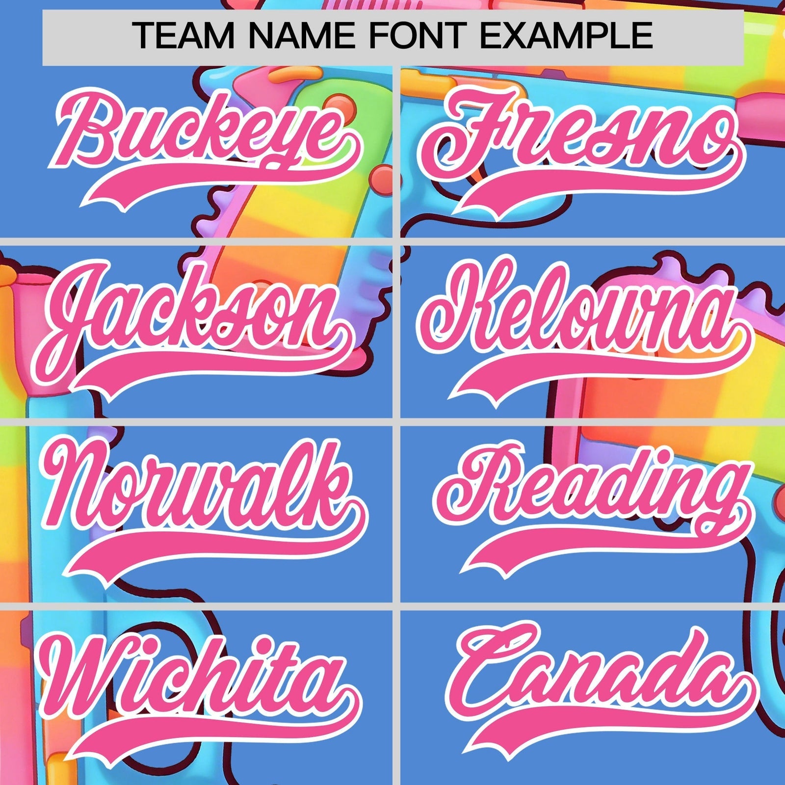 Custom Youth Baseball Jersey Powder Blue Pink Sugar-Coated Firepower Graffiti Pattern Urban Fashion