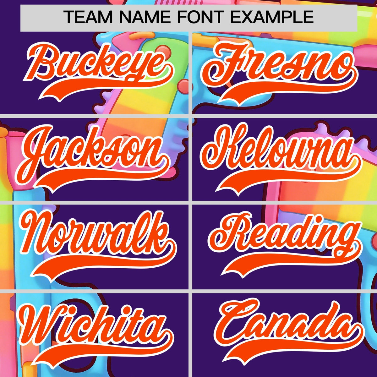 Custom Youth Baseball Jersey Purple Orange Sugar-Coated Firepower Graffiti Pattern Hip-hop