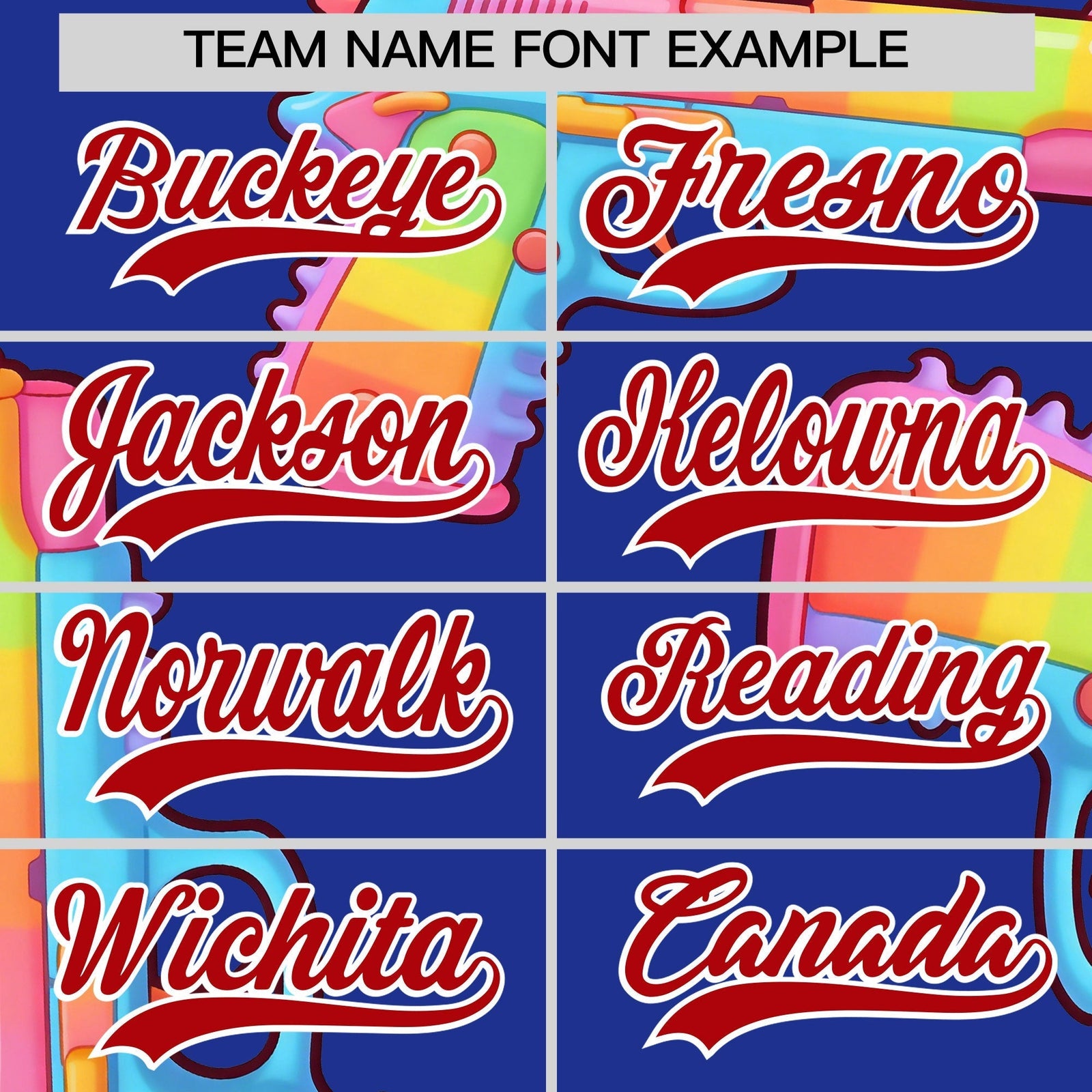 Custom Youth Baseball Jersey Royal Blue Red Sugar-Coated Firepower Graffiti Pattern Urban Fashion