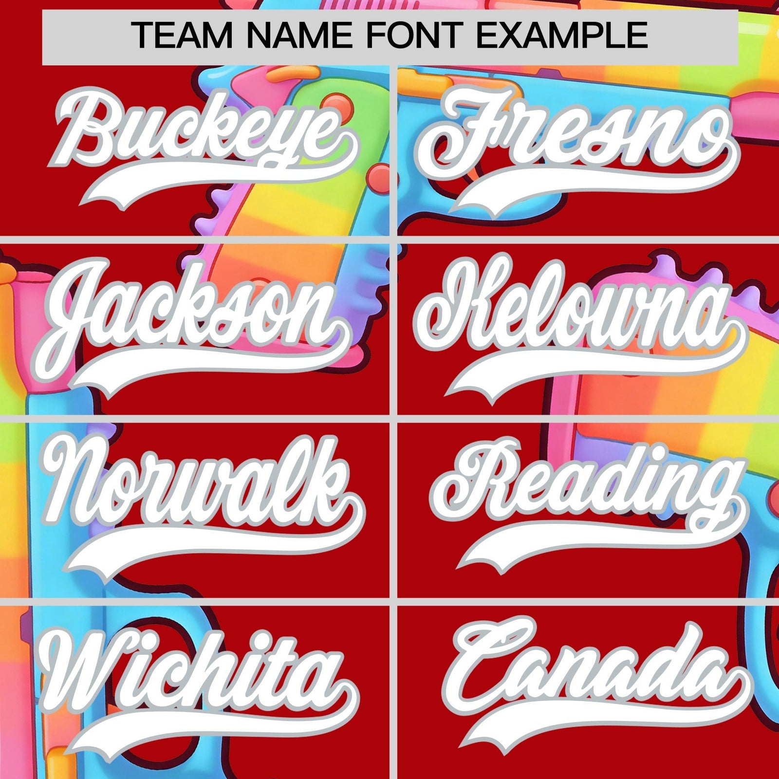 Custom Youth Baseball Jersey Red White Sugar-Coated Firepower Graffiti Pattern Urban Fashion