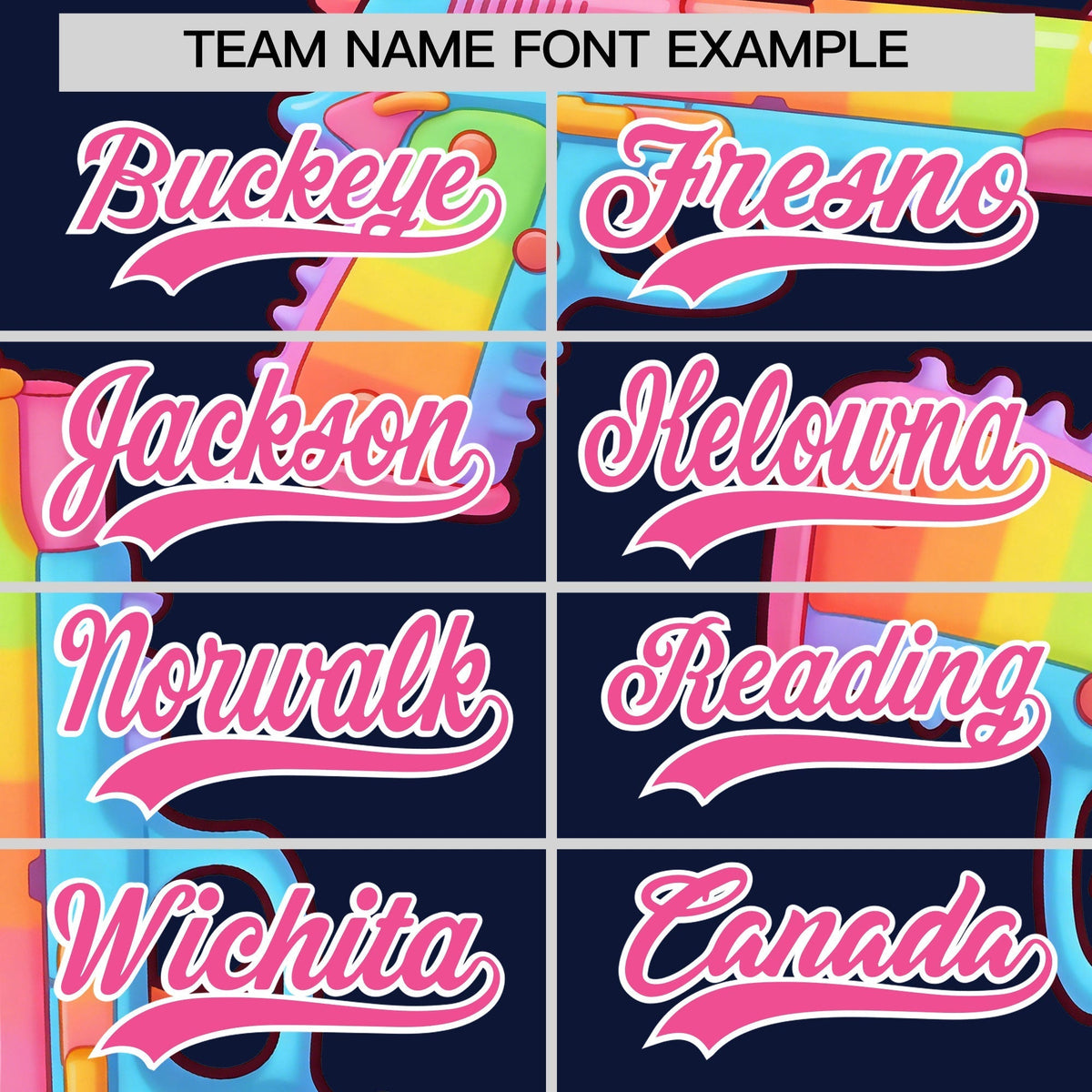 Custom Youth Baseball Jersey Navy Pink Sugar-Coated Firepower Graffiti Pattern Street Style