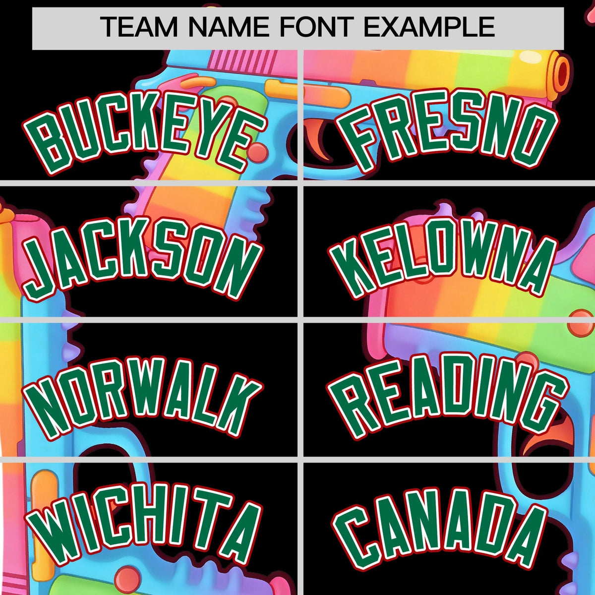 Custom Youth Baseball Jersey Black Kelly Green Sugar-Coated Firepower Graffiti Pattern Urban Fashion