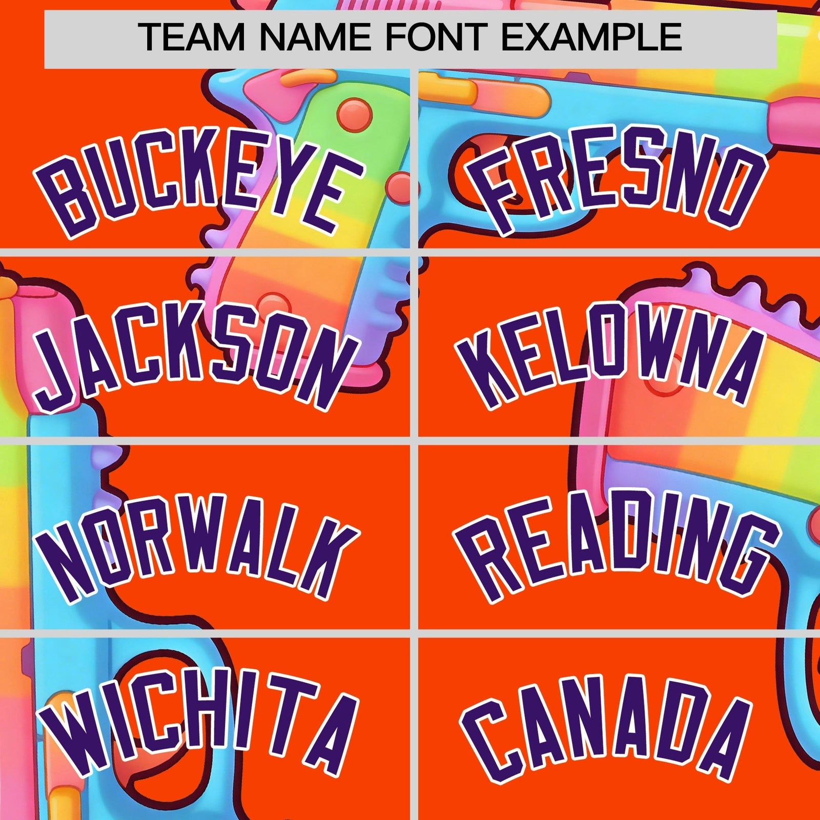 Custom Youth Baseball Jersey Orange Purple Sugar-Coated Firepower Graffiti Pattern Street Style