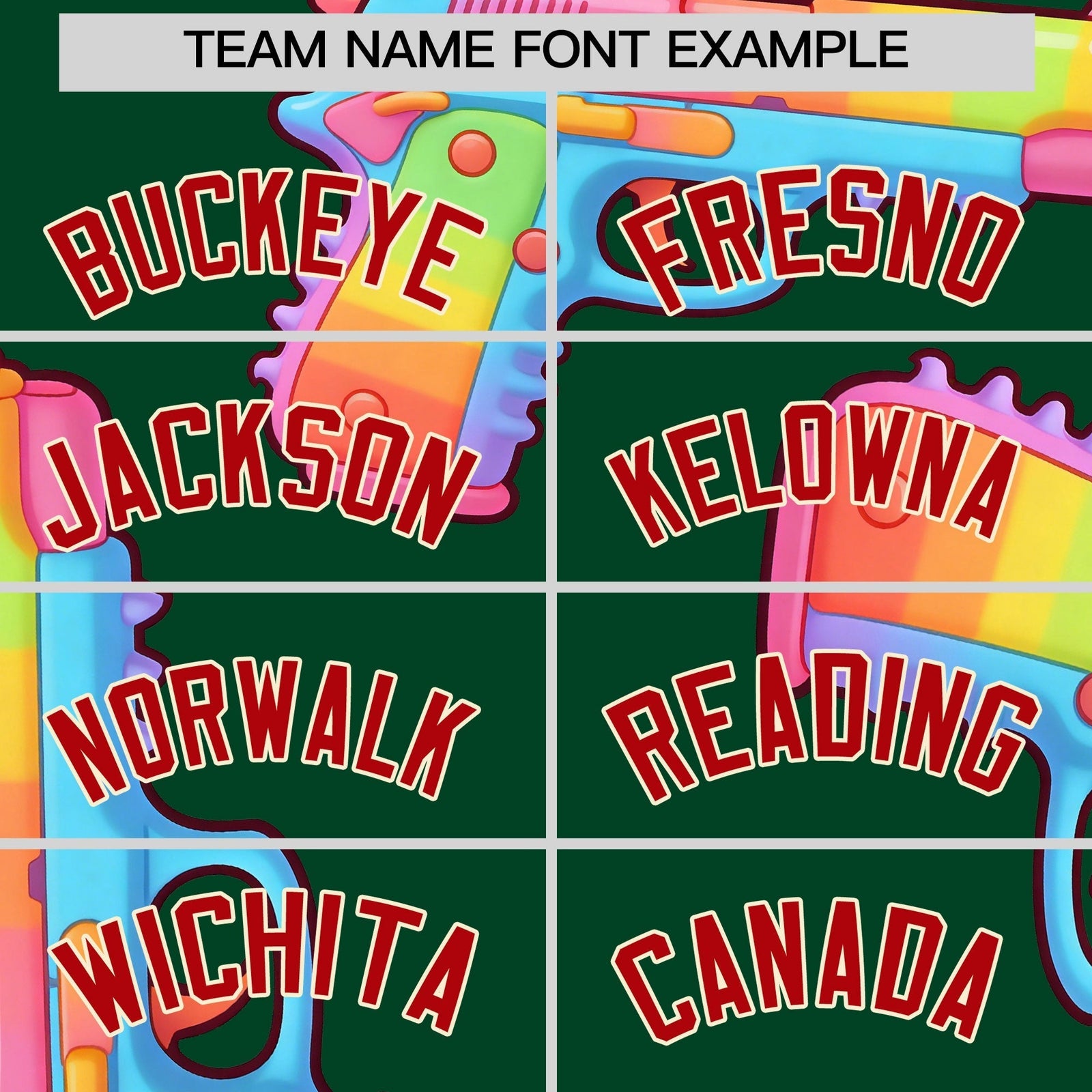Custom Youth Baseball Jersey Dark Green Red Sugar-Coated Firepower Graffiti Pattern Urban Fashion