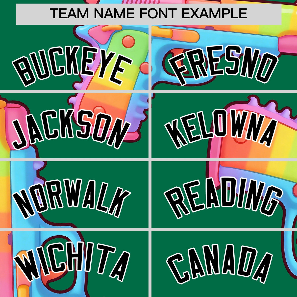 Custom Youth Baseball Jersey Kelly Green Black Sugar-Coated Firepower Graffiti Pattern Urban Fashion