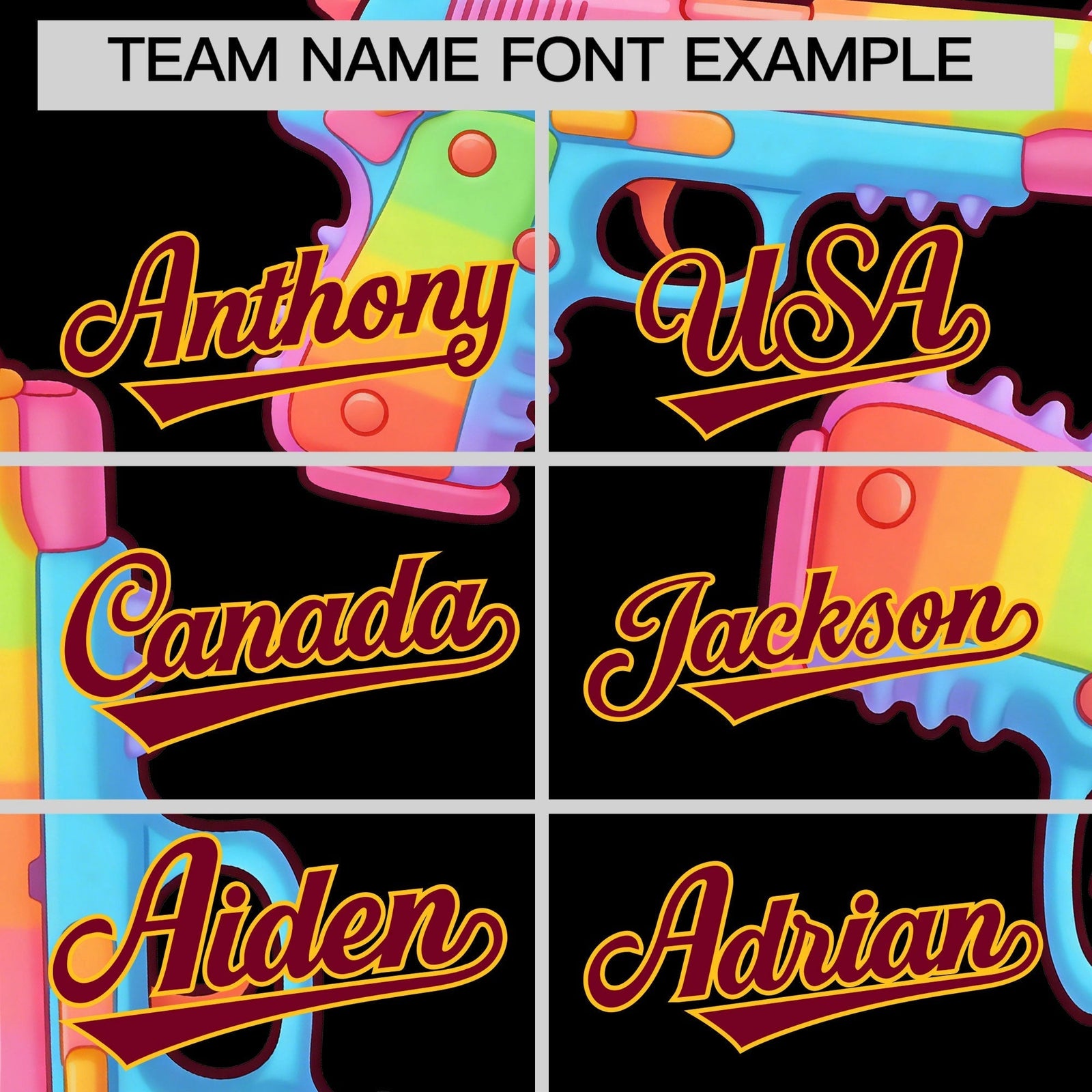 Custom Youth Baseball Jersey Black Crimson Sugar-Coated Firepower Graffiti Pattern Urban Fashion