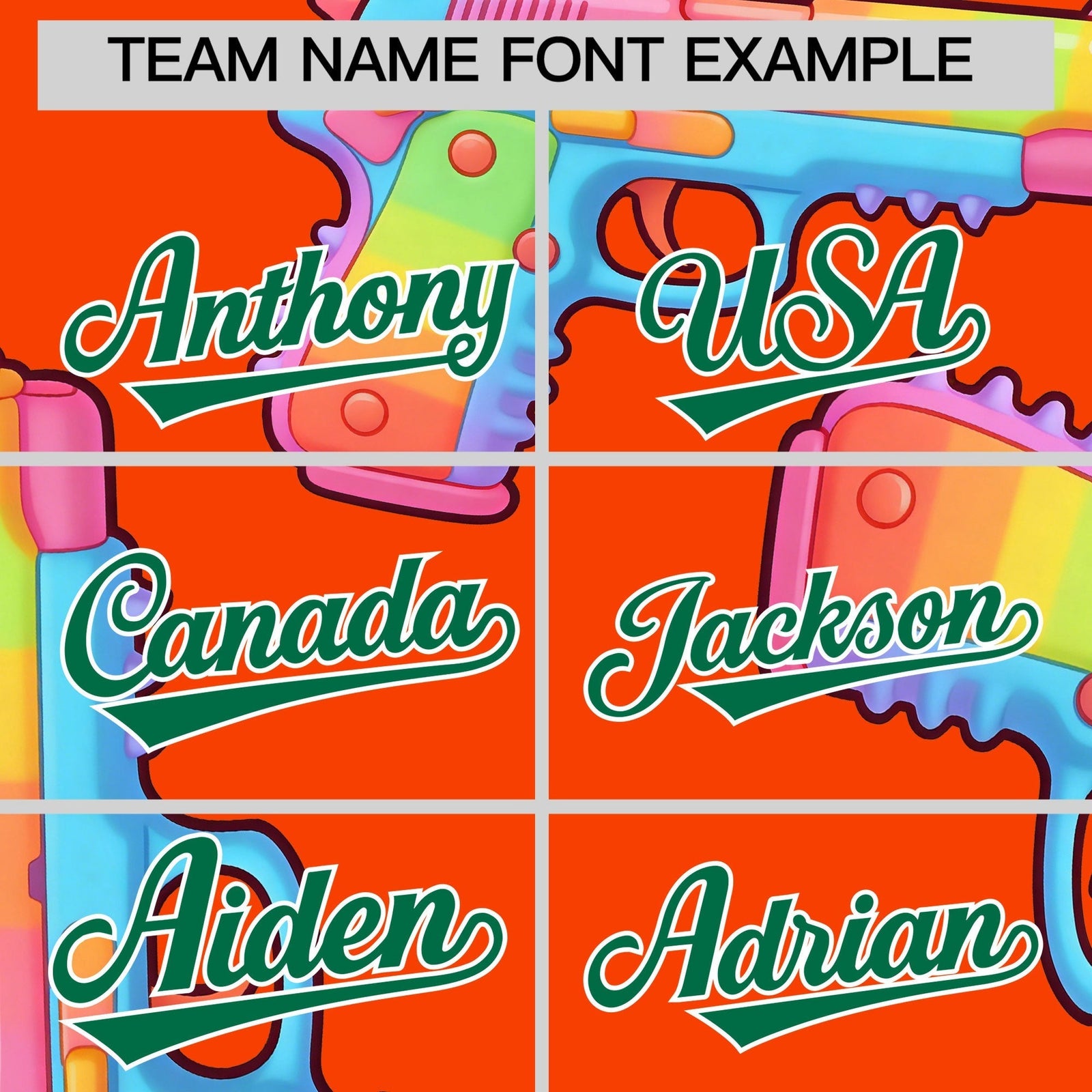 Custom Youth Baseball Jersey Orange Kelly Green Sugar-Coated Firepower Graffiti Pattern Hip-hop
