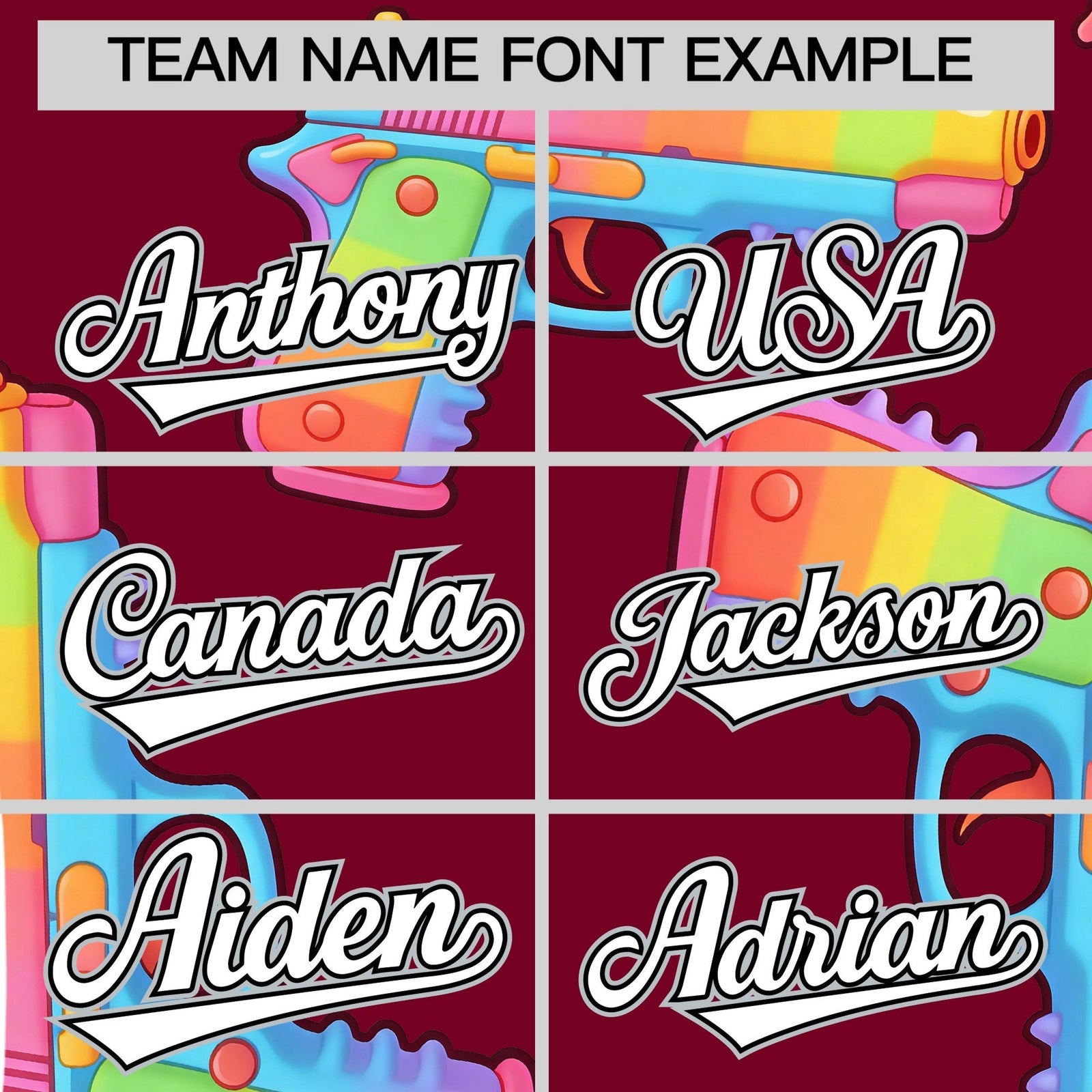 Custom Youth Baseball Jersey Crimson White Sugar-Coated Firepower Graffiti Pattern Urban Fashion